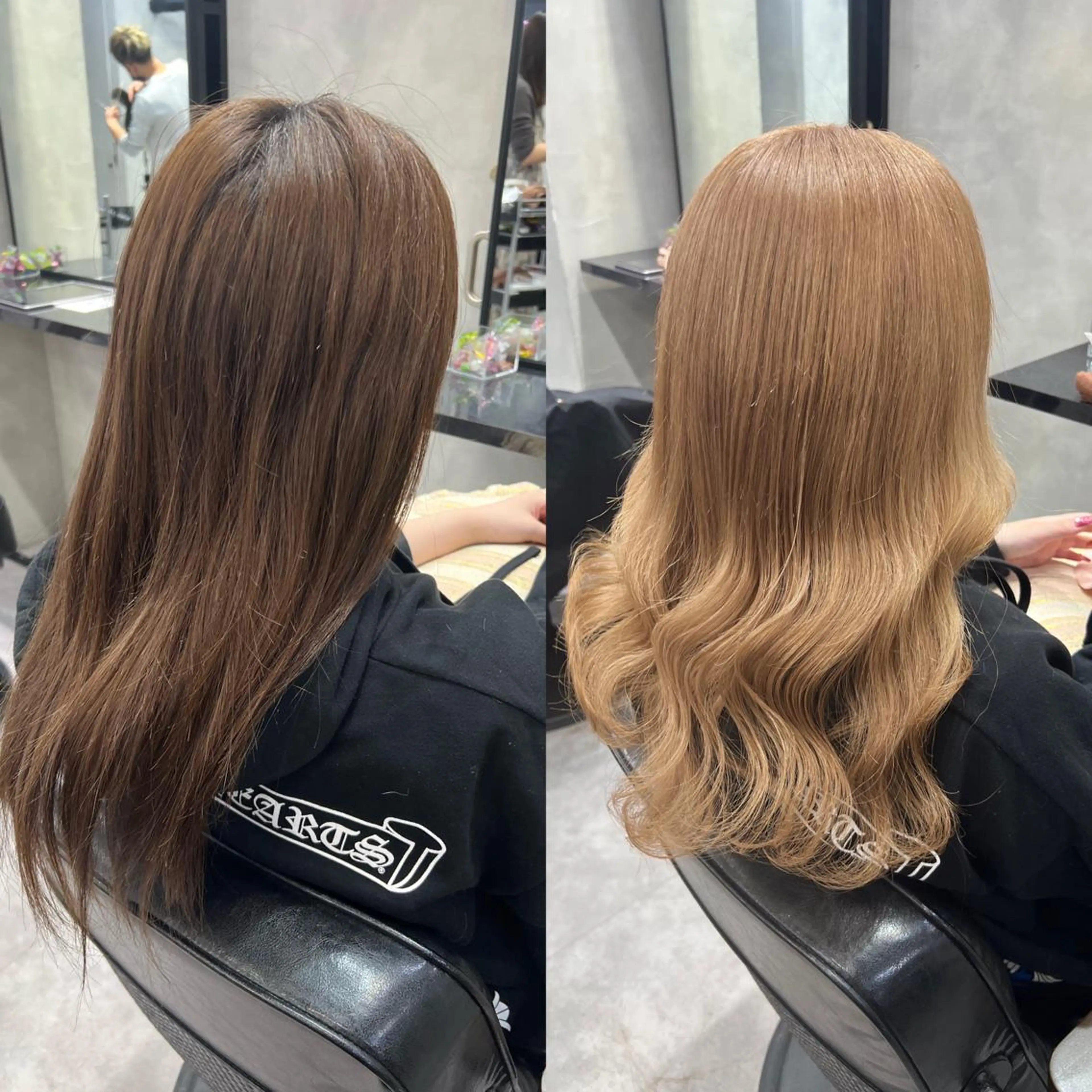 セミロング カラー ヘアアレンジ シールエクステ アディクシーカラー アッシュ バレイヤージュ ベージュカラー ヘアカラー トリートメント ar+ ❤︎ maiのヘアスタイル