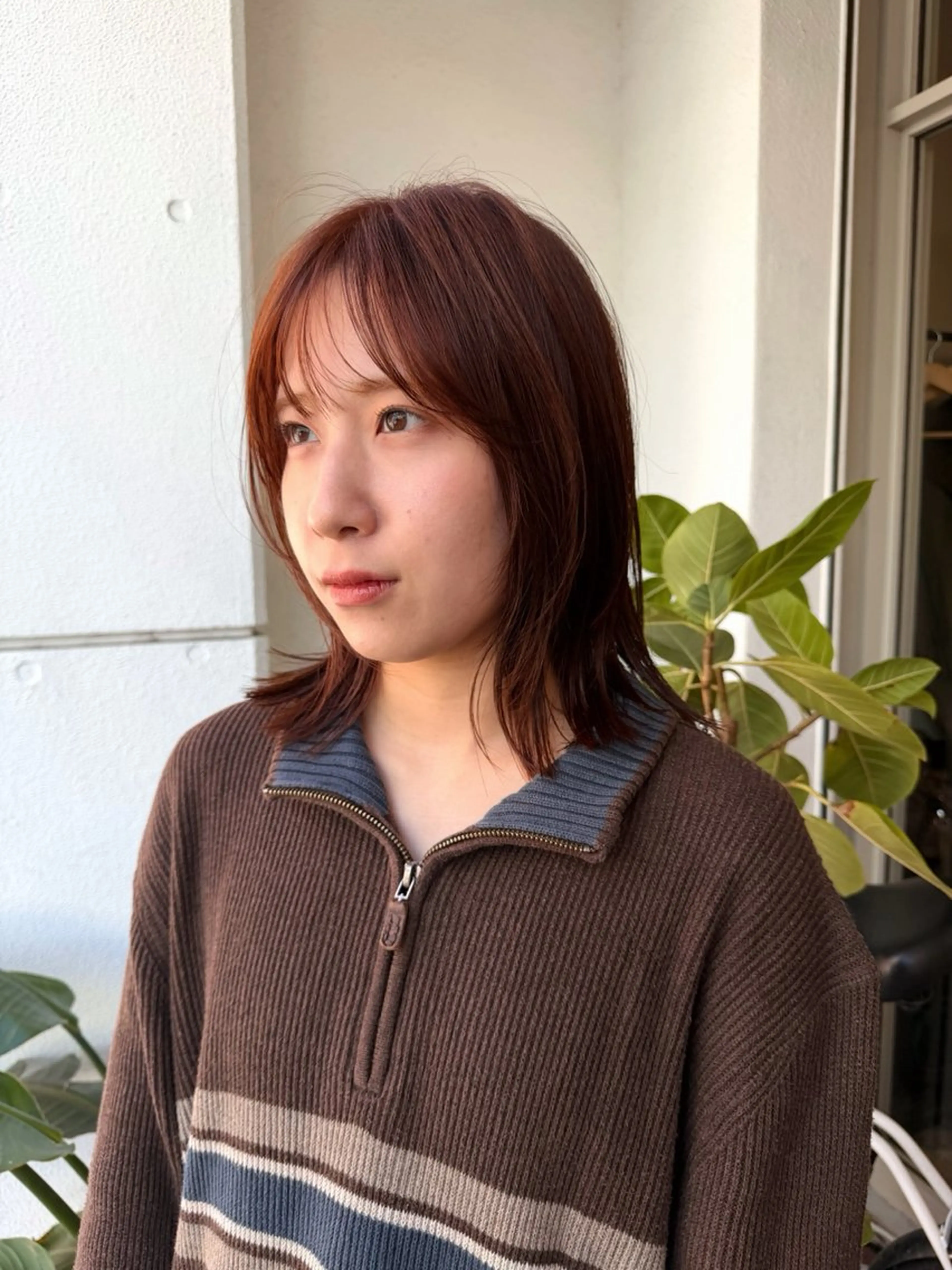 ミディアム 顔周りカット レイヤーカット muku所属・muku / TAKUMIのヘアスタイル