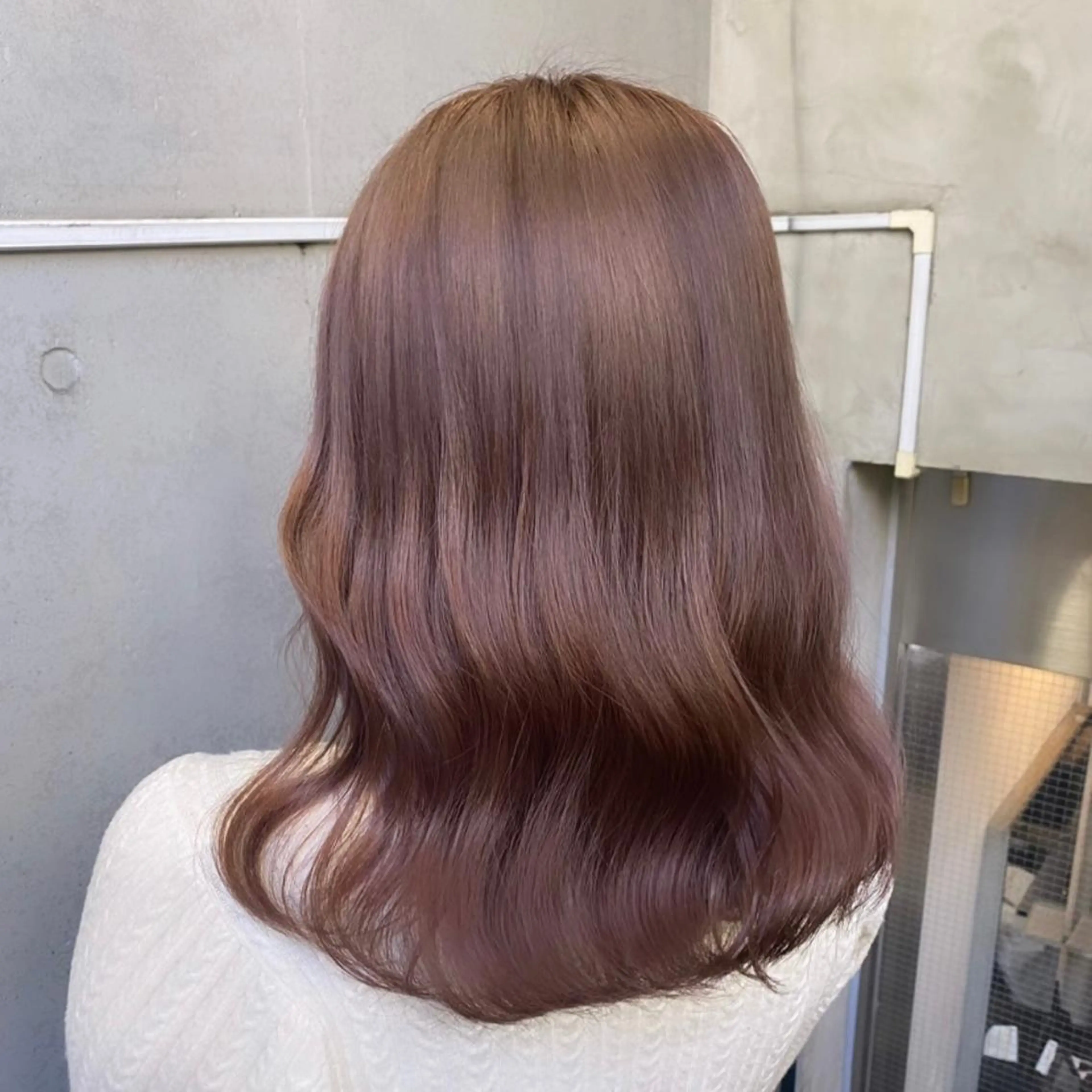 ミディアム カラー アッシュ ベージュカラー 黒髪 ブルーカラー ブルーブラック 透明感/韓国風 🤍moeka🤍のヘアスタイル