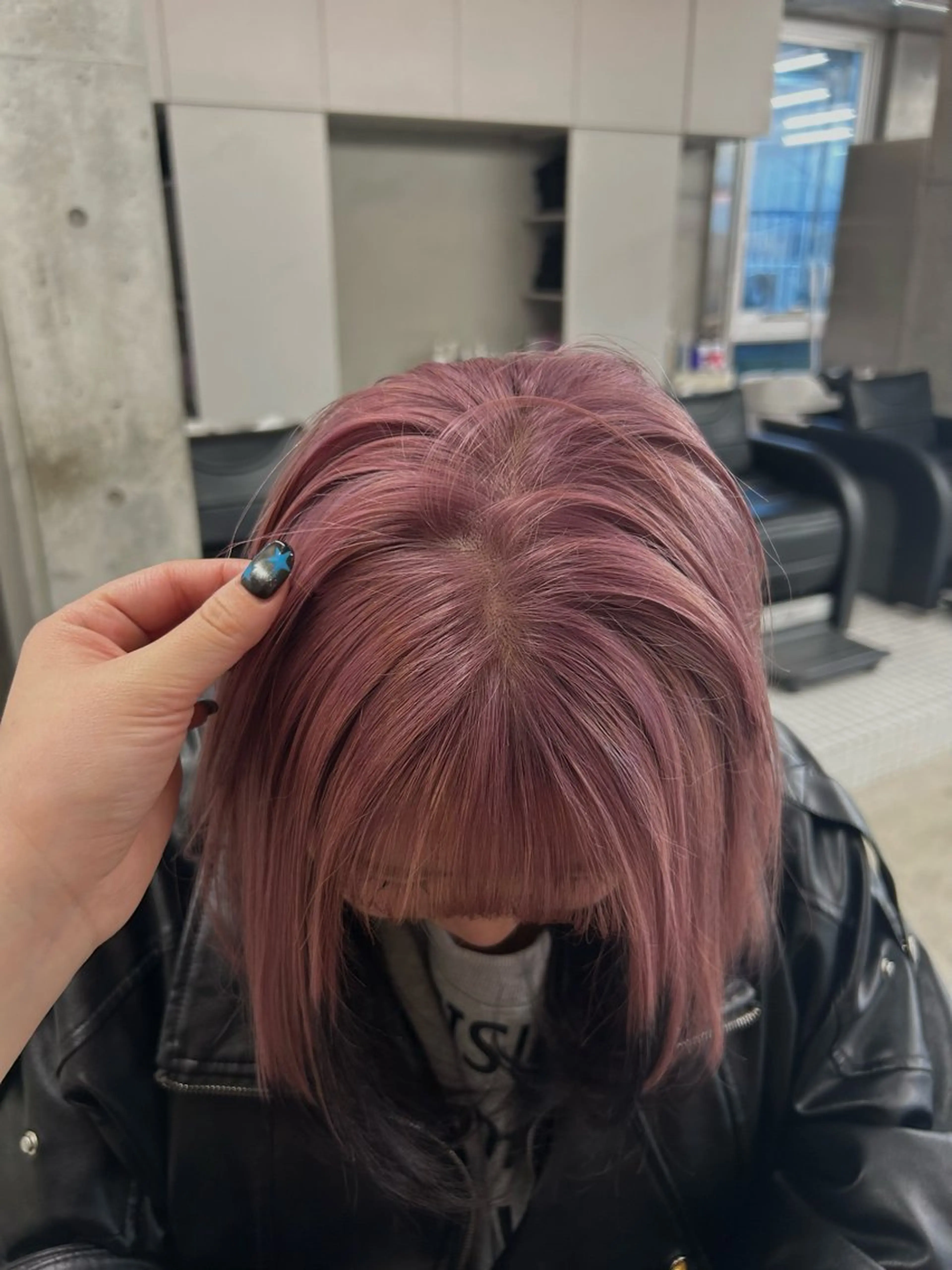 セミロング カラー ヘアカラー 韓国風寒色カラー🖤 /縮毛/suzunoのヘアスタイル