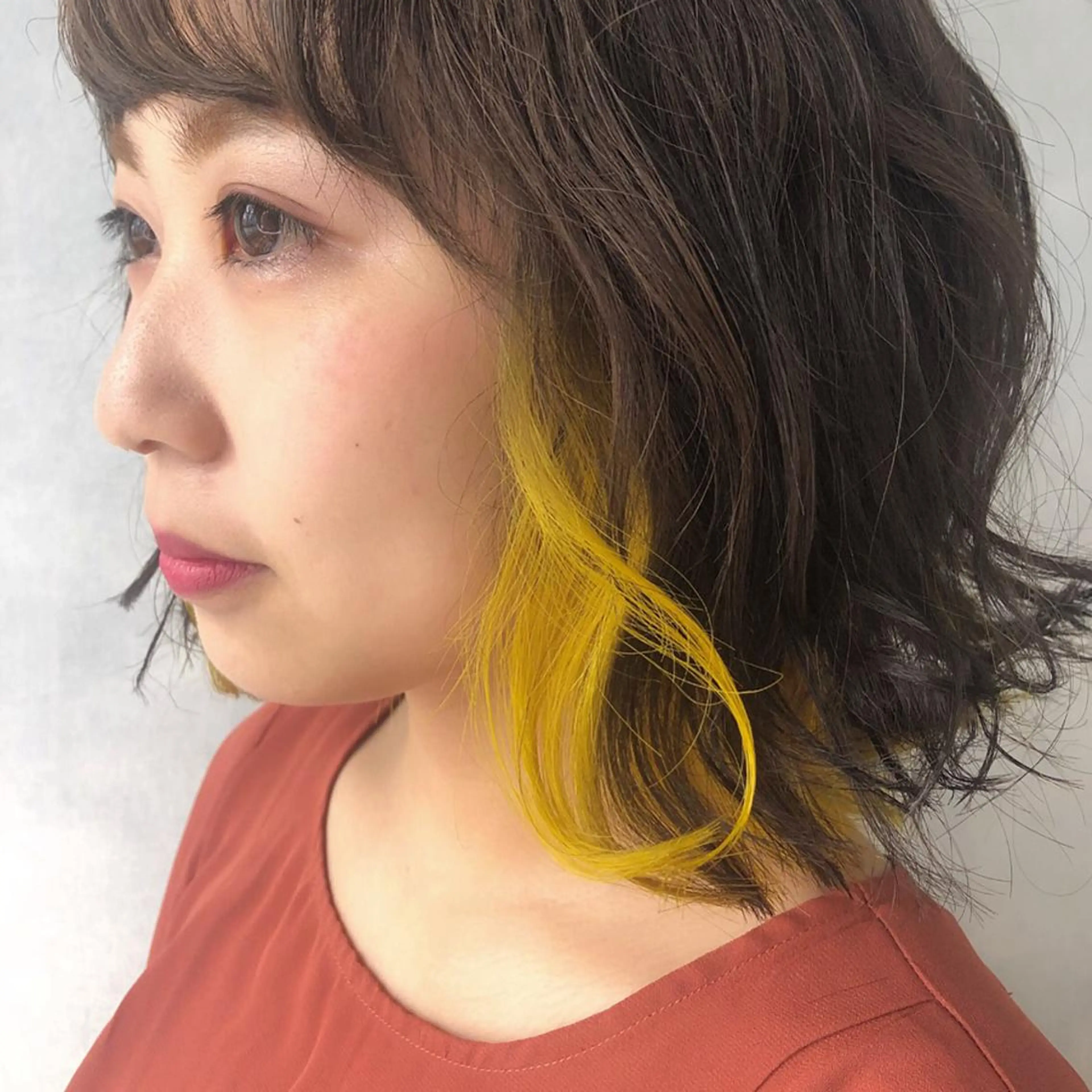 ミディアム イエローカラー 推しカラー🌙 RIHOのヘアスタイル