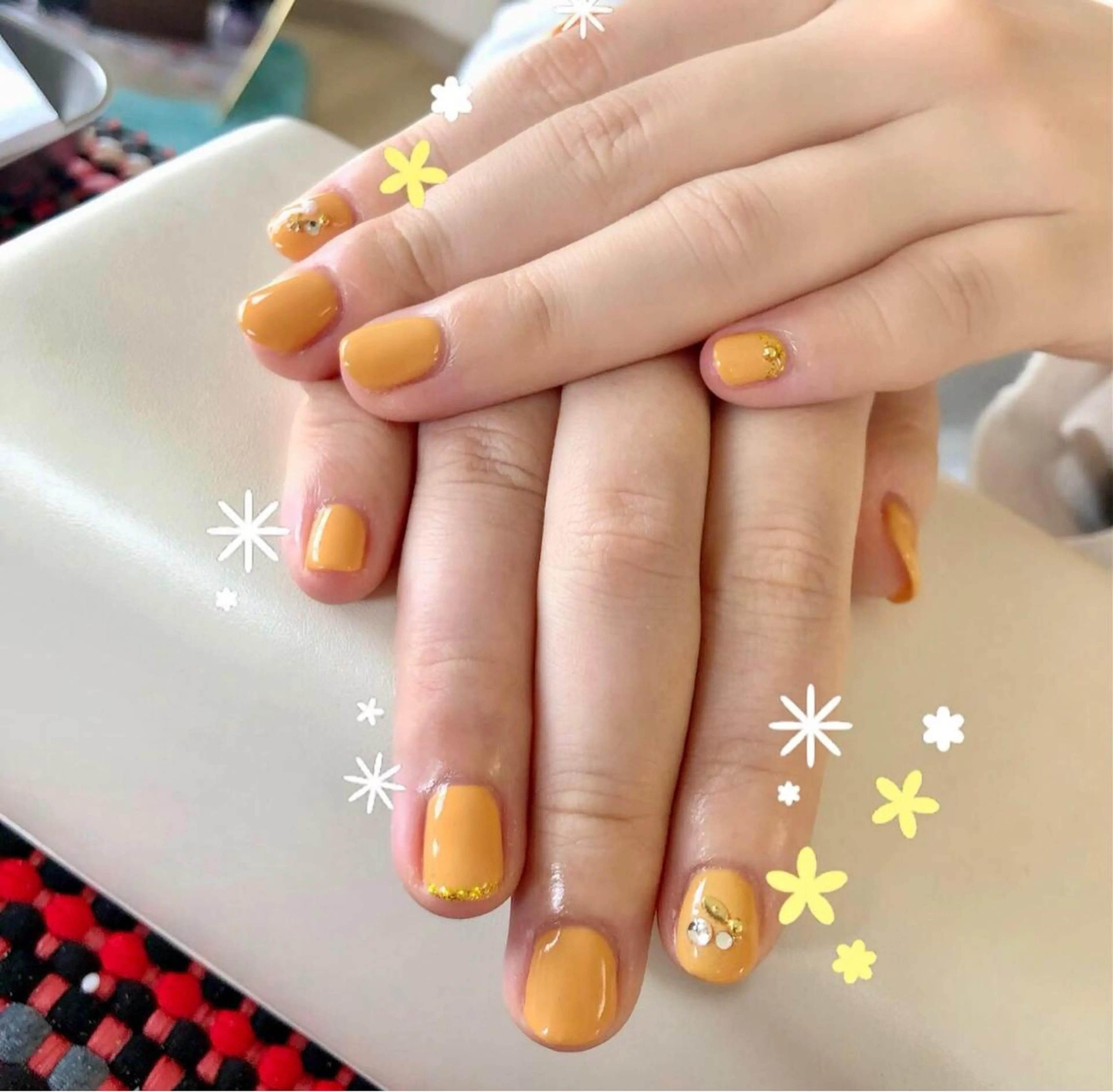 ネイル ワンカラーネイル オレンジ meeho所属・salon *meehoのネイルデザイン