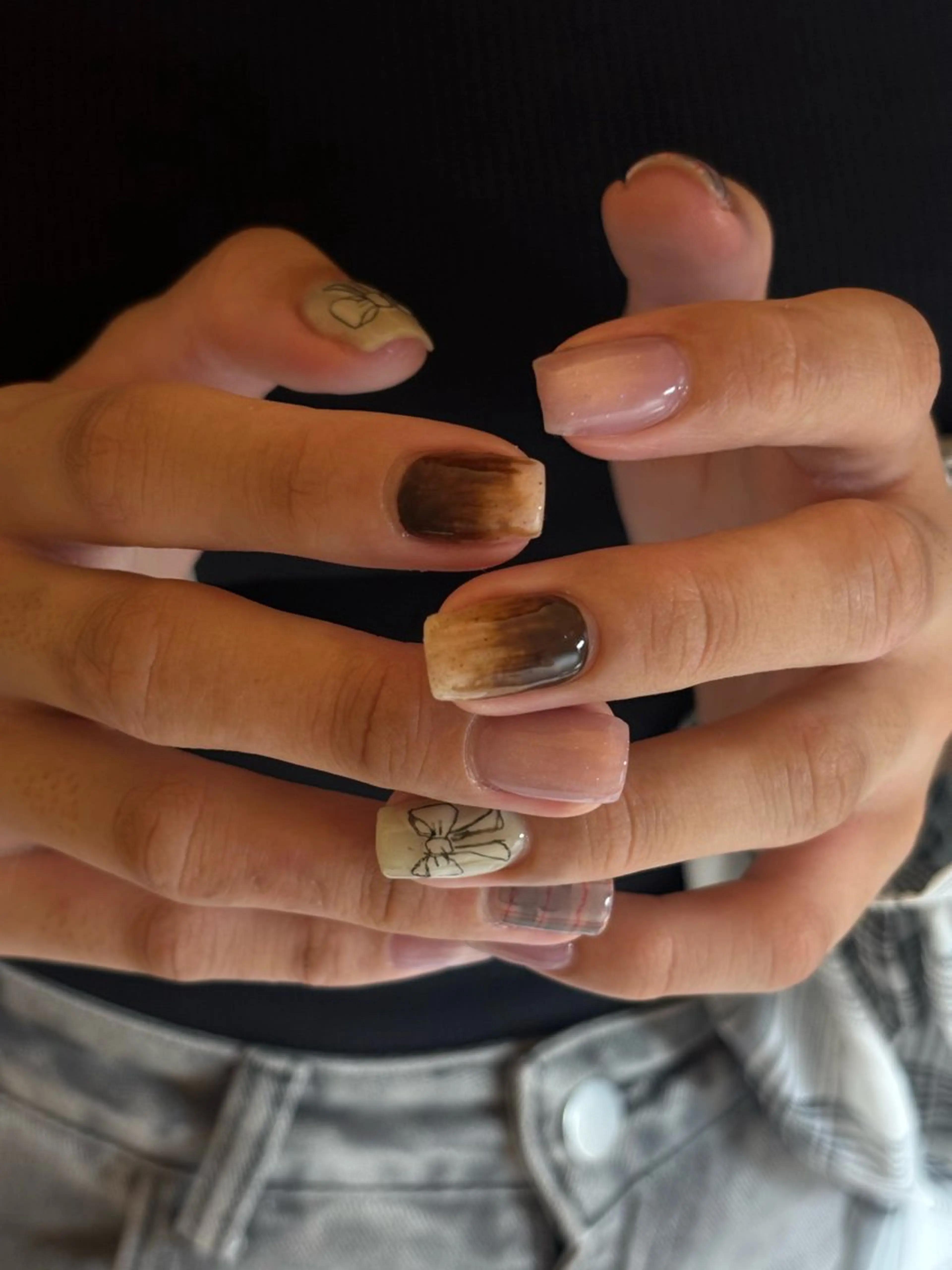 ネイル アートネイル オーロラネイル フットネイル ジェルネイル グラデーション fil nailのネイルデザイン