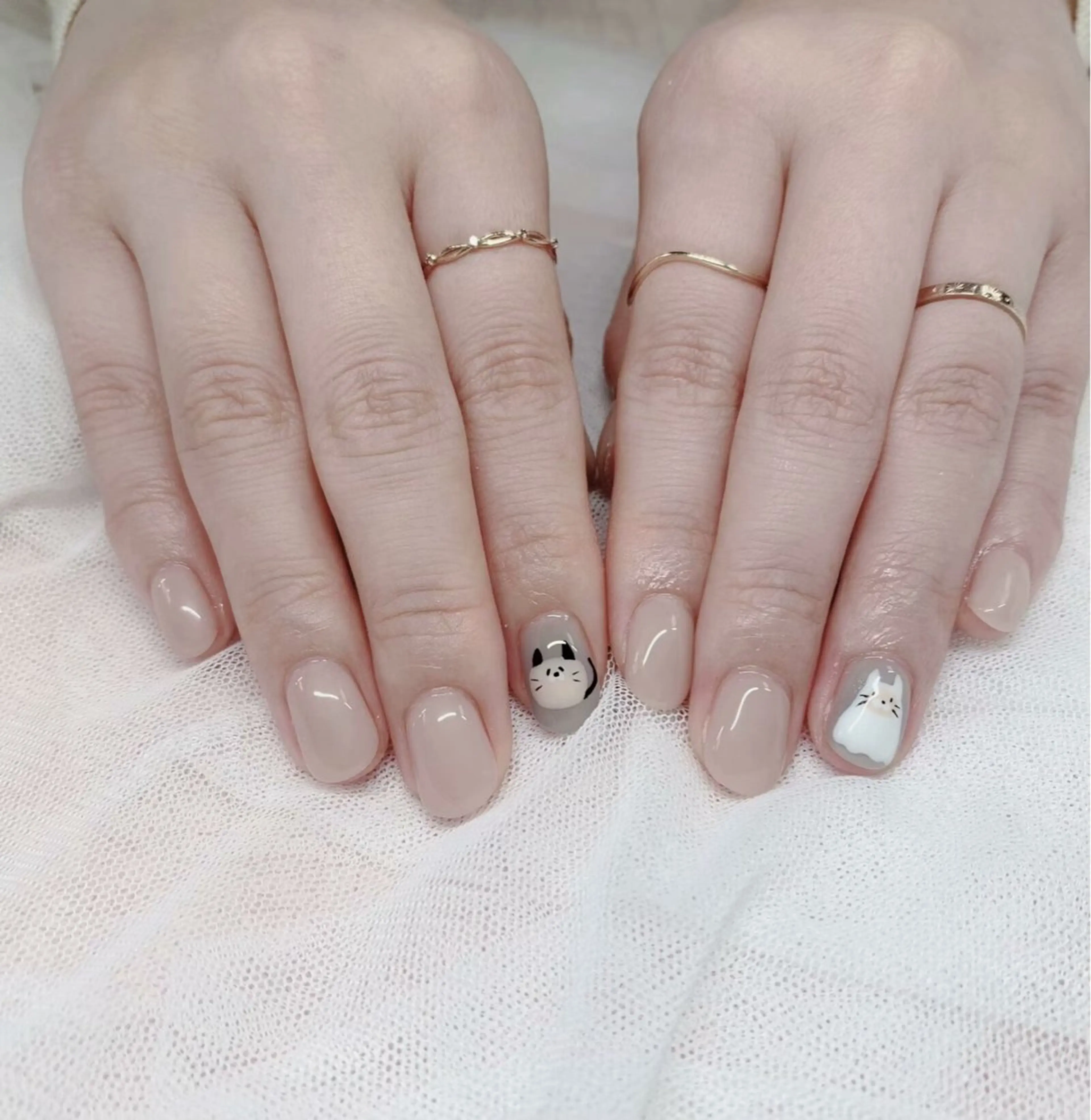【Hand】 2本アートのネイルデザインです♪超かわい💗の写真