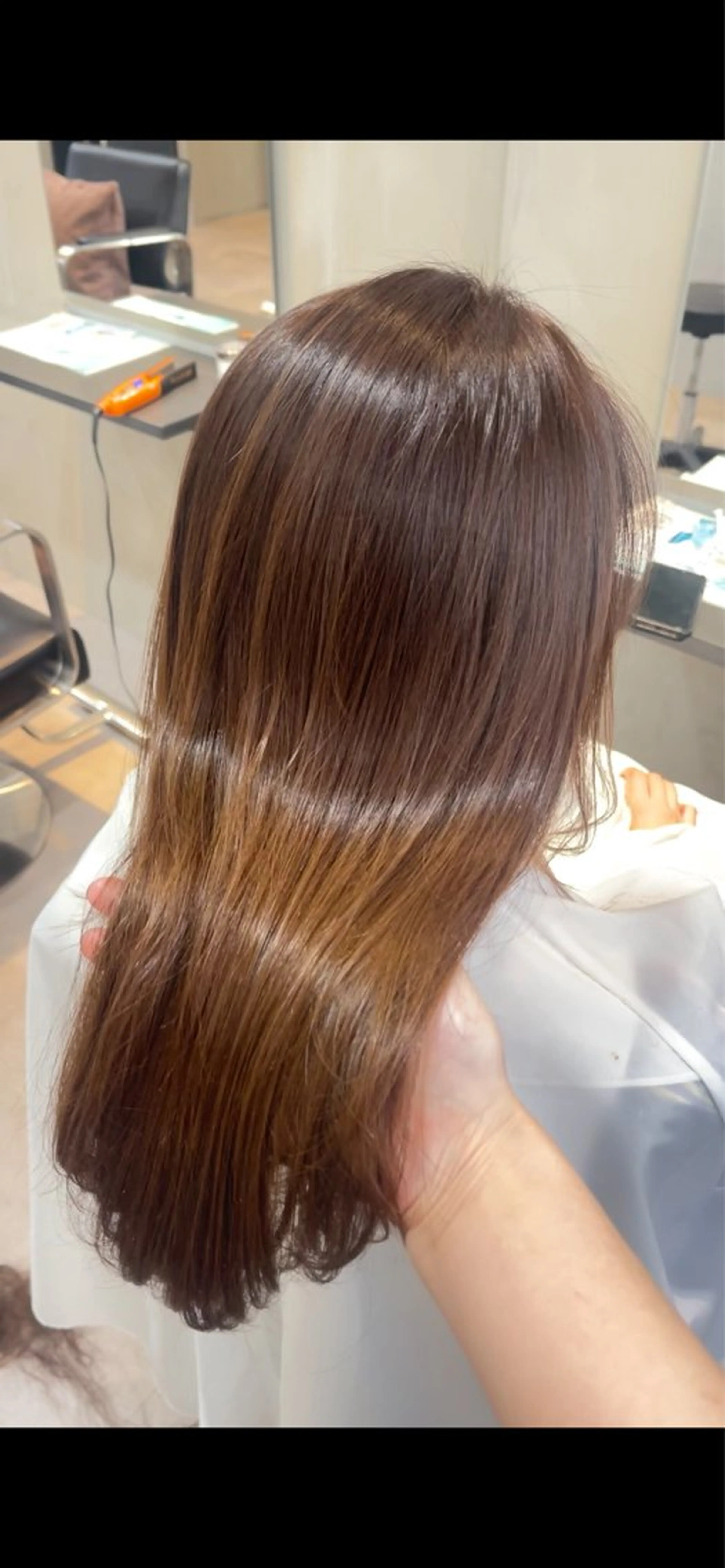 ロング カラー ヘアアレンジ カット ヘアカラー 似合わせ/透明感 カラー/豊中/かこのヘアスタイル