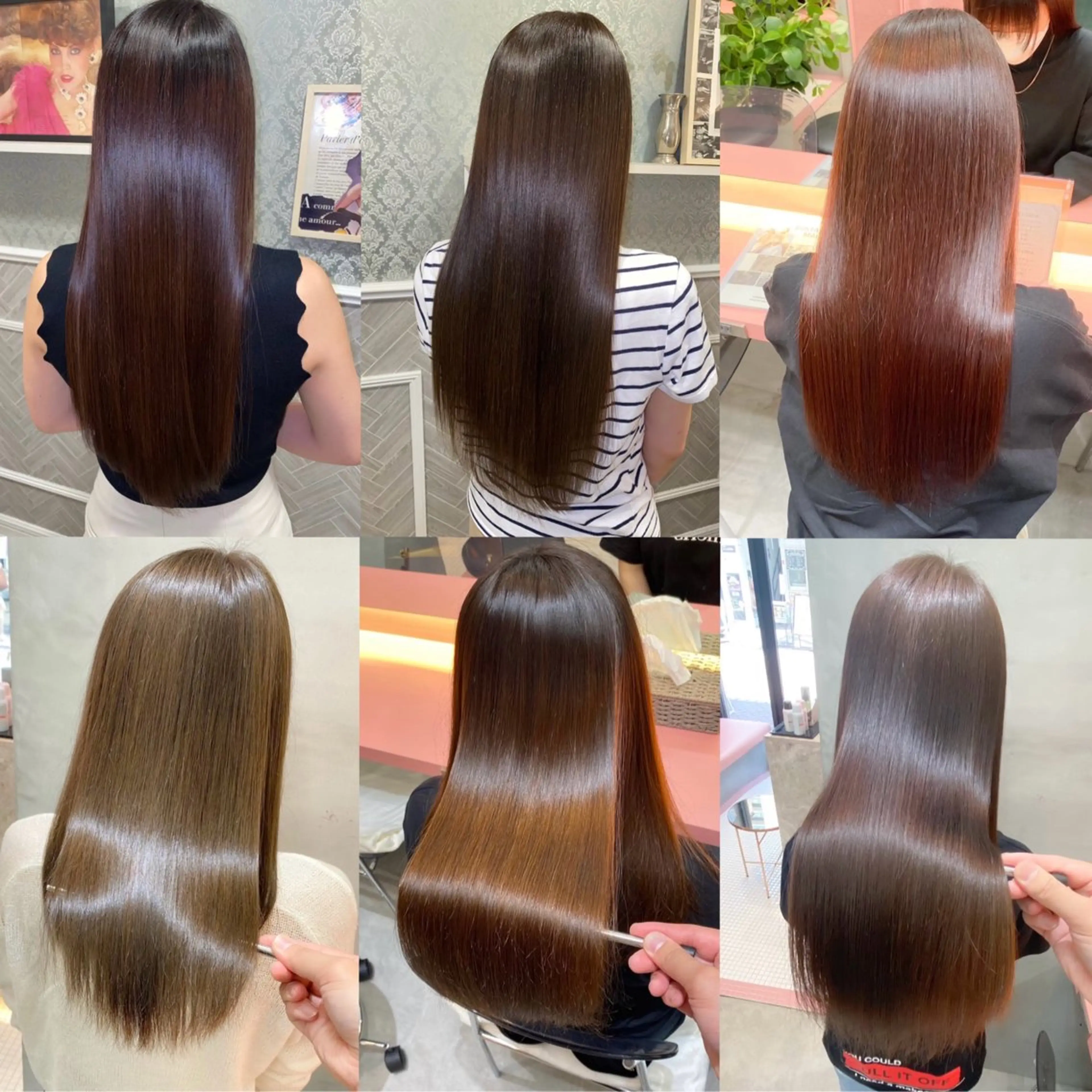 セミロング 縮毛矯正/レイヤー 韓国/顔まわり/夢音のヘアスタイル