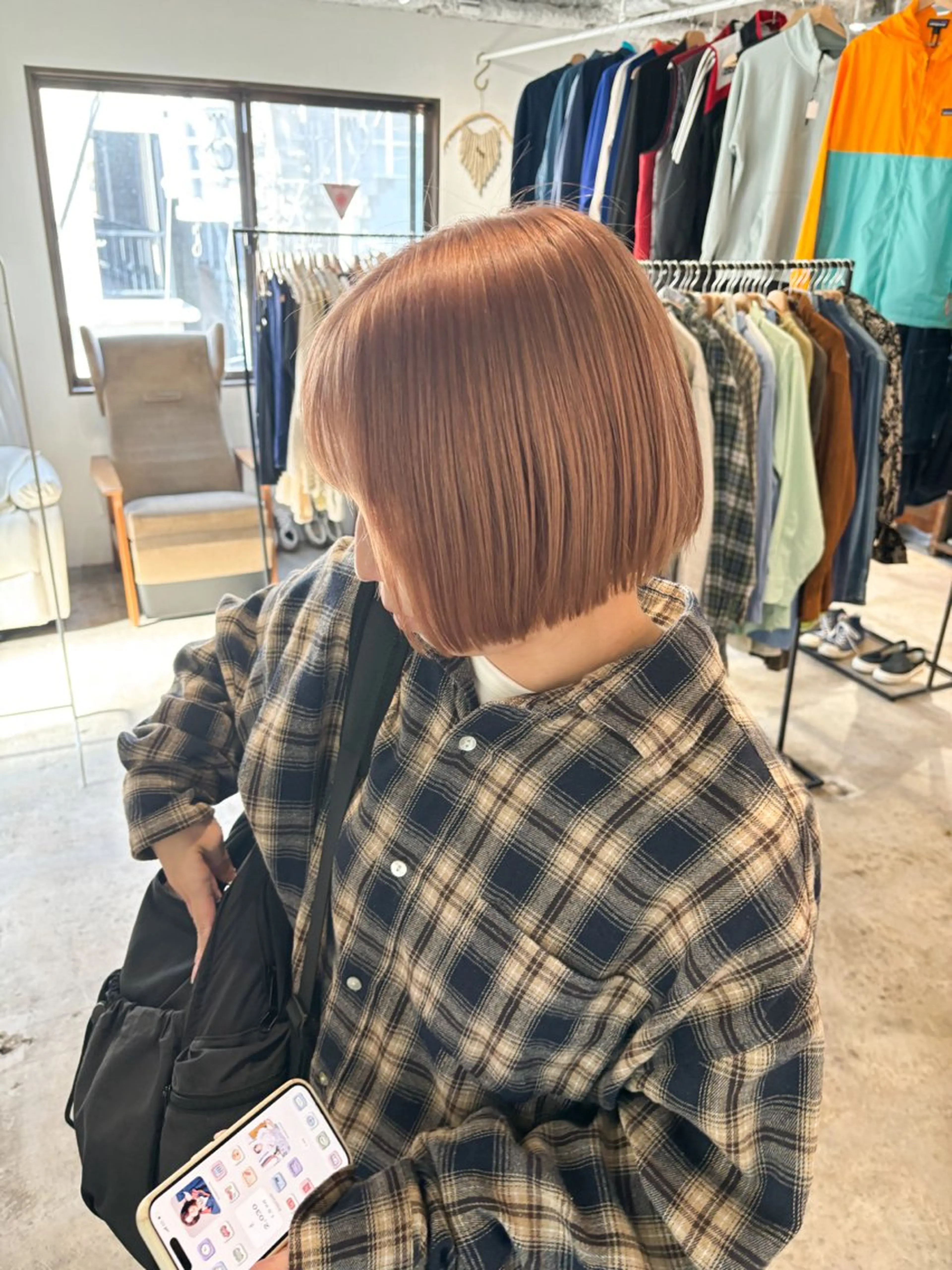 ショート カラー ベージュカラー ブリーチ ボブ カット ヘアカラー Takuma Suzuki中目黒のヘアスタイル