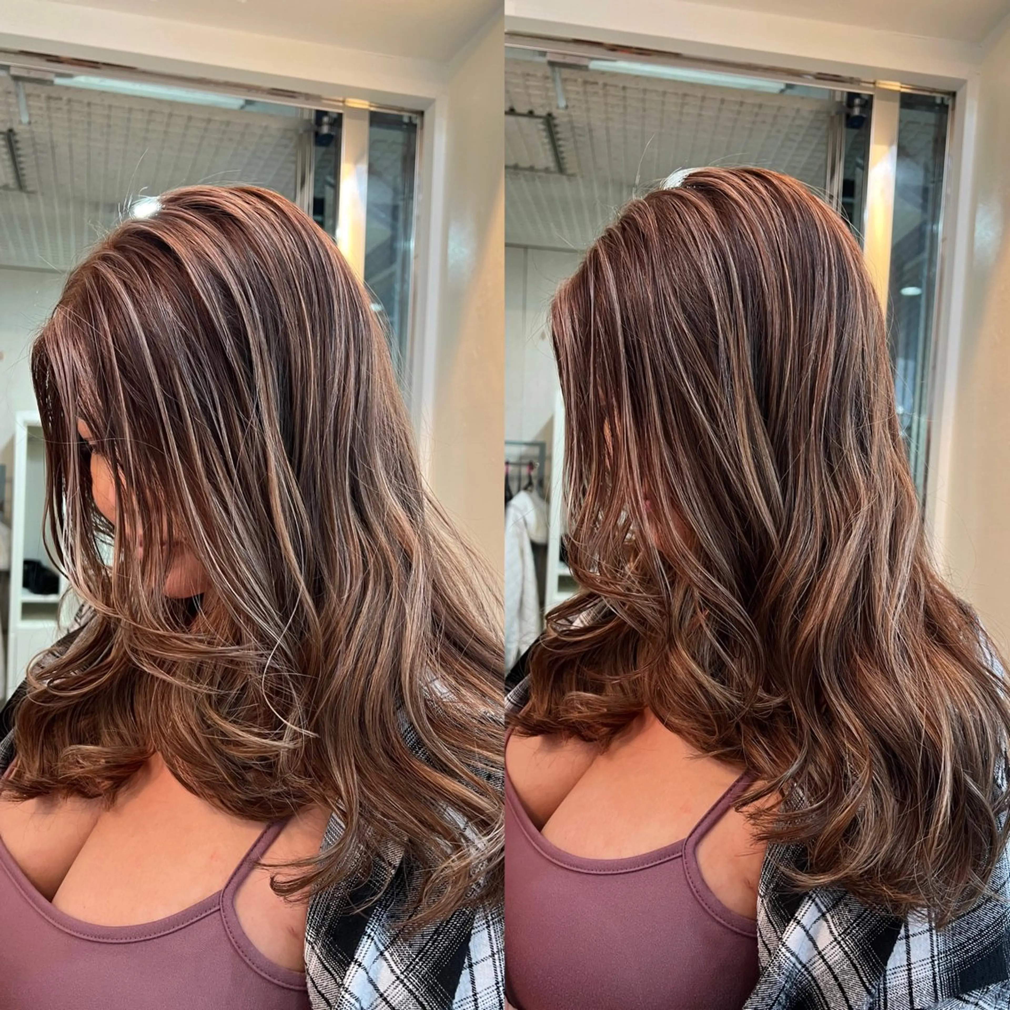 ロング カラー ヘアカラー トリートメント ハイライト/レイヤー /ハイトーン/AOIのヘアスタイル