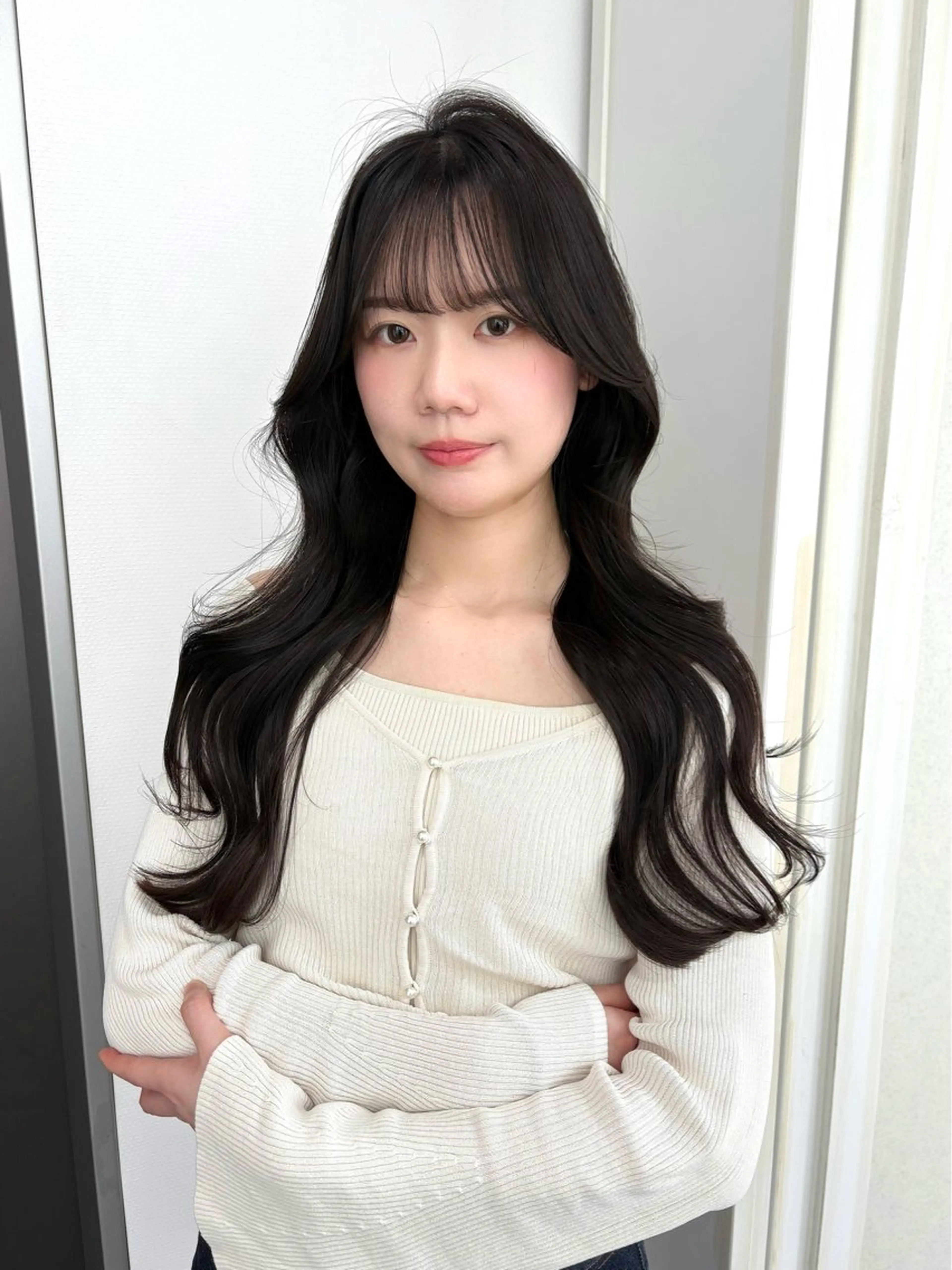 ロング カラー レイヤーカット MEI🎀つやカラー 🎀レイヤー🎀渋谷のヘアスタイル