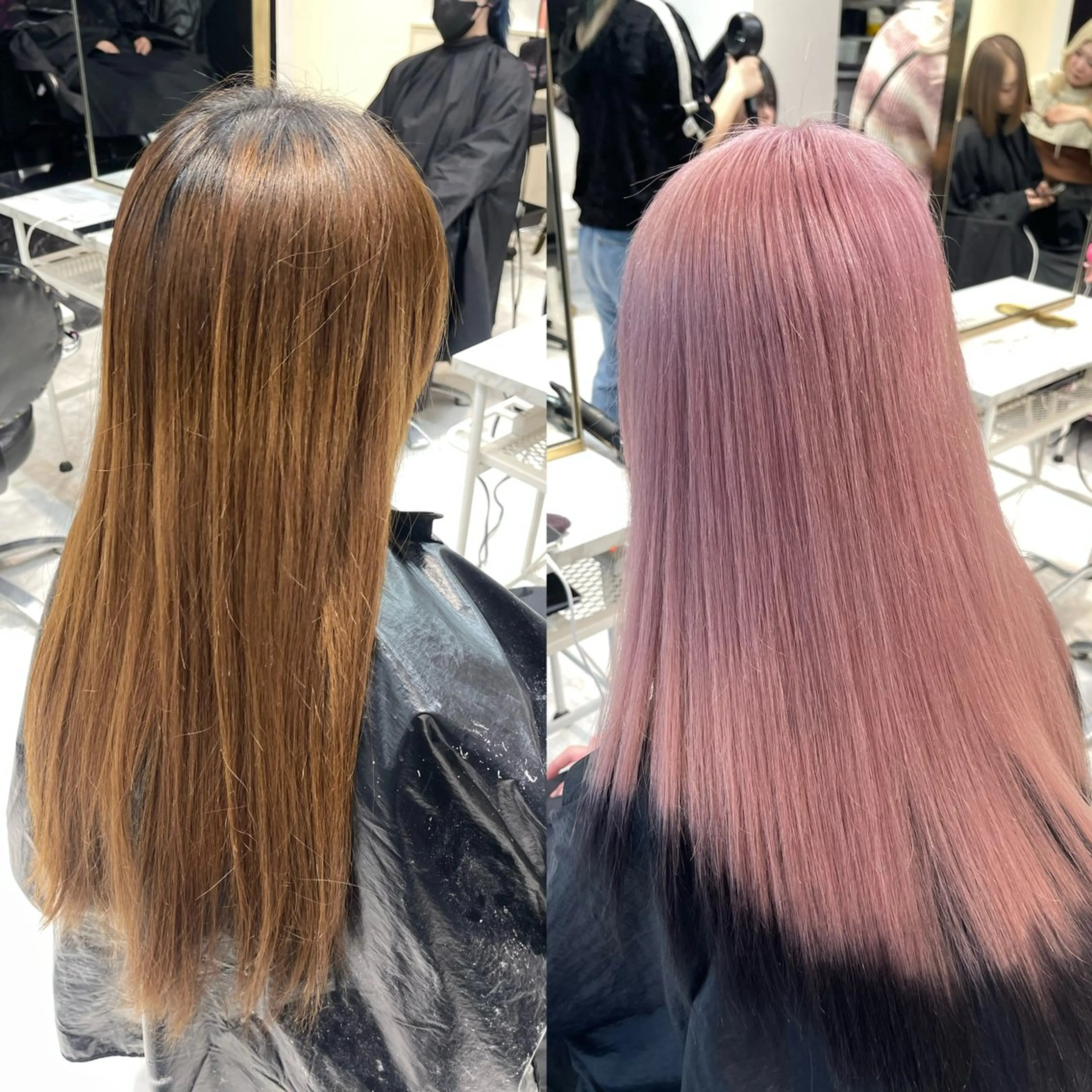 ロング カラー ヘアカラー TENSHO レイヤー／ハイトーンのヘアスタイル