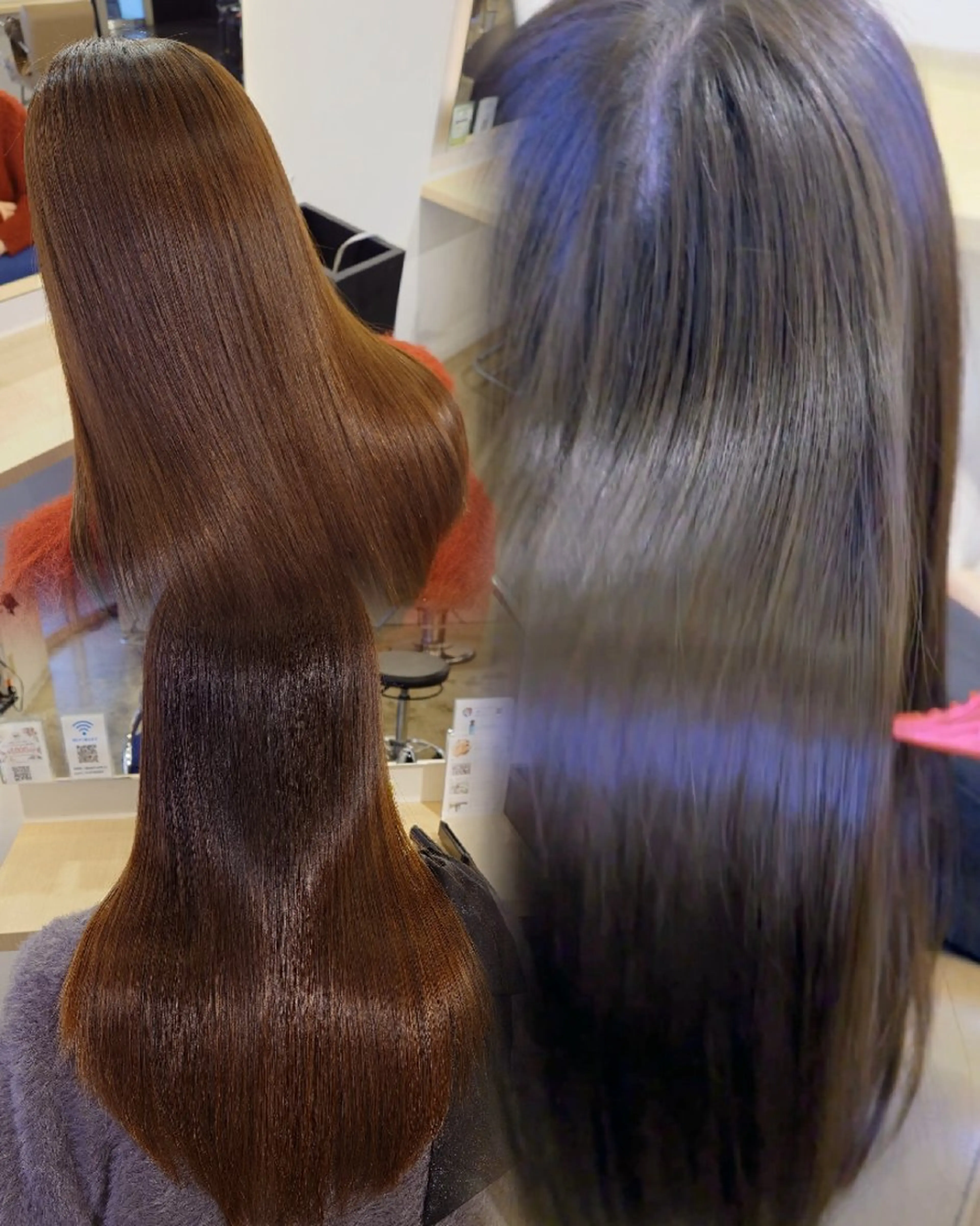 セミロング カット 縮毛矯正 トリートメント 津田 祐輔のヘアスタイル