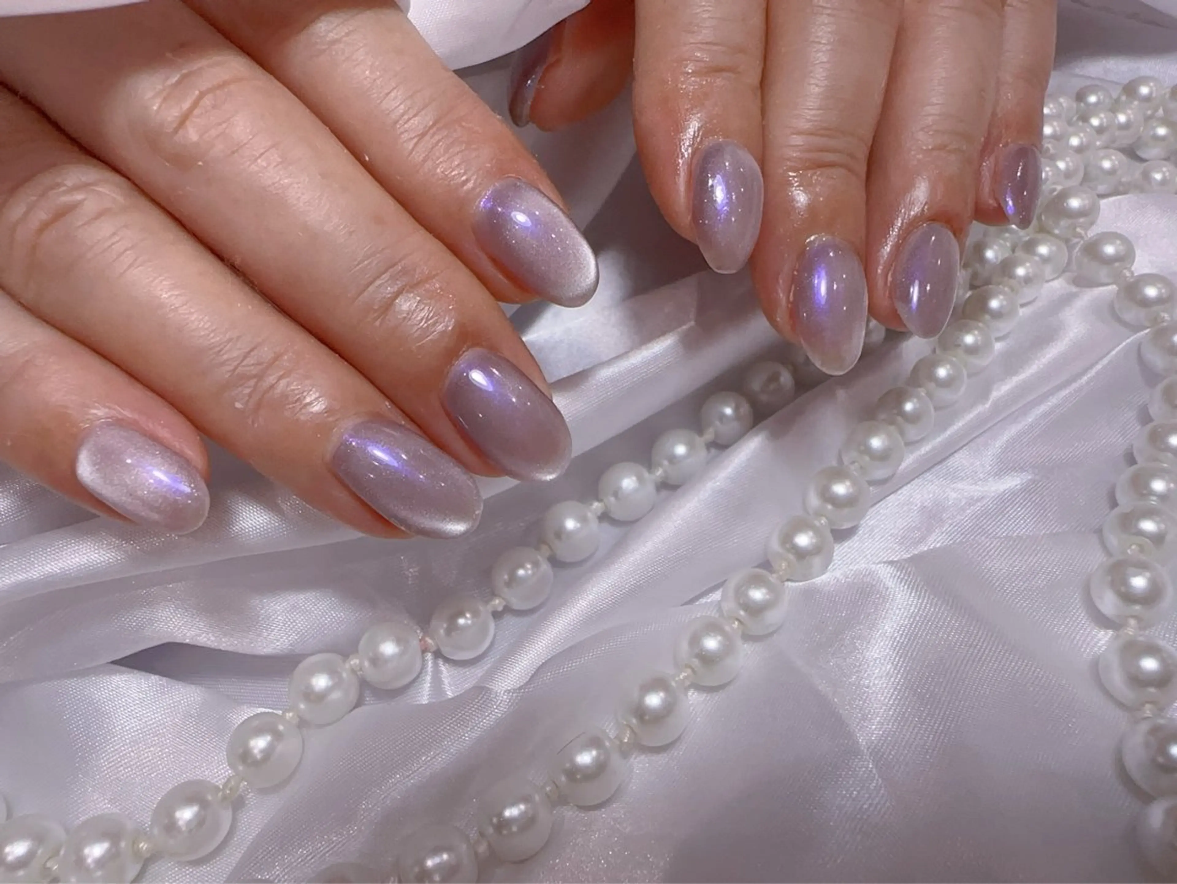 ネイル アートネイル オーロラネイル フラッシュネイル フレンチネイル ジェルネイル ハンドネイル You&Me Miyuのネイルデザイン