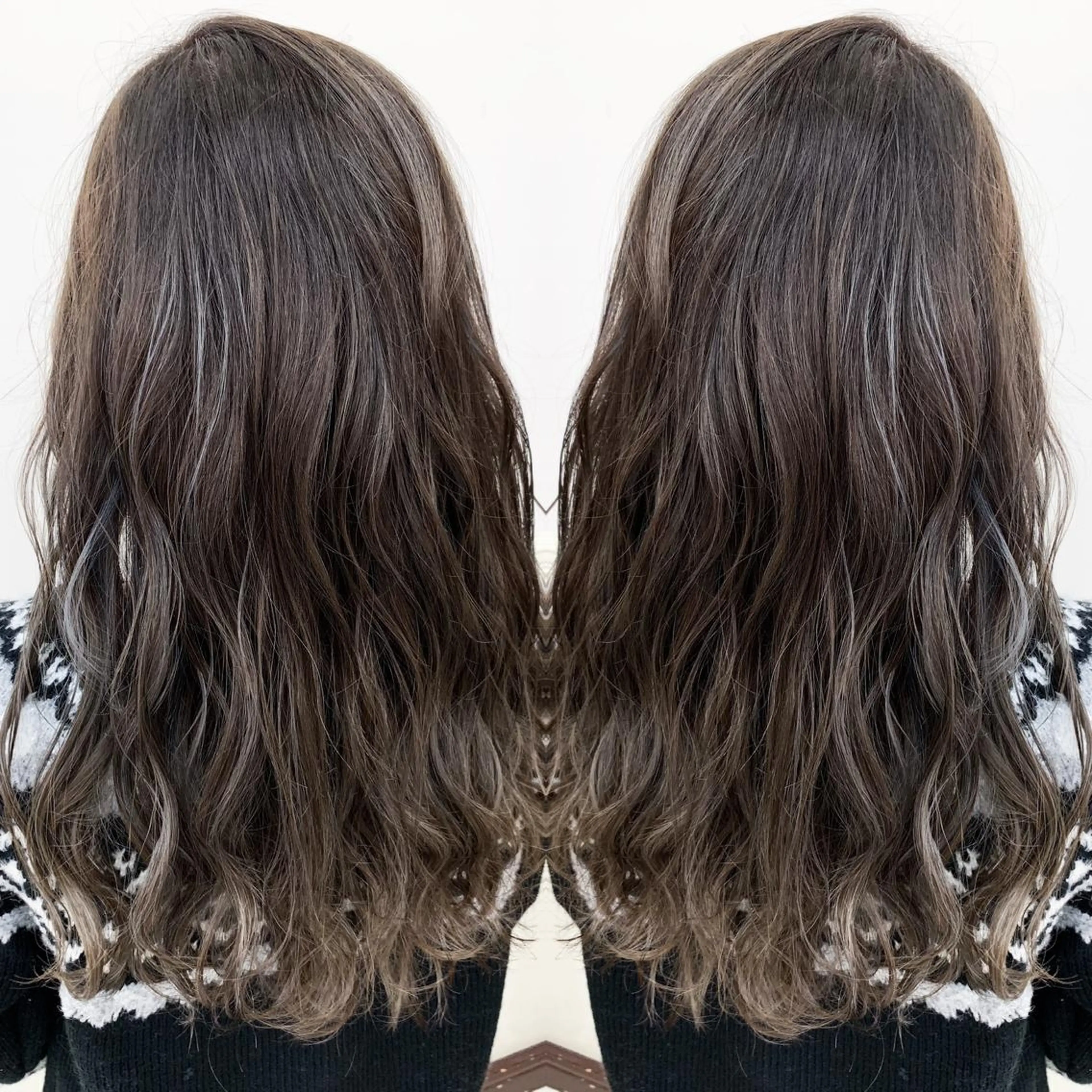 ロング カラー グレージュ ハイライトカラー ハイライト ヘアカラー N° jillva ♦️川端裕司♦️のヘアスタイル