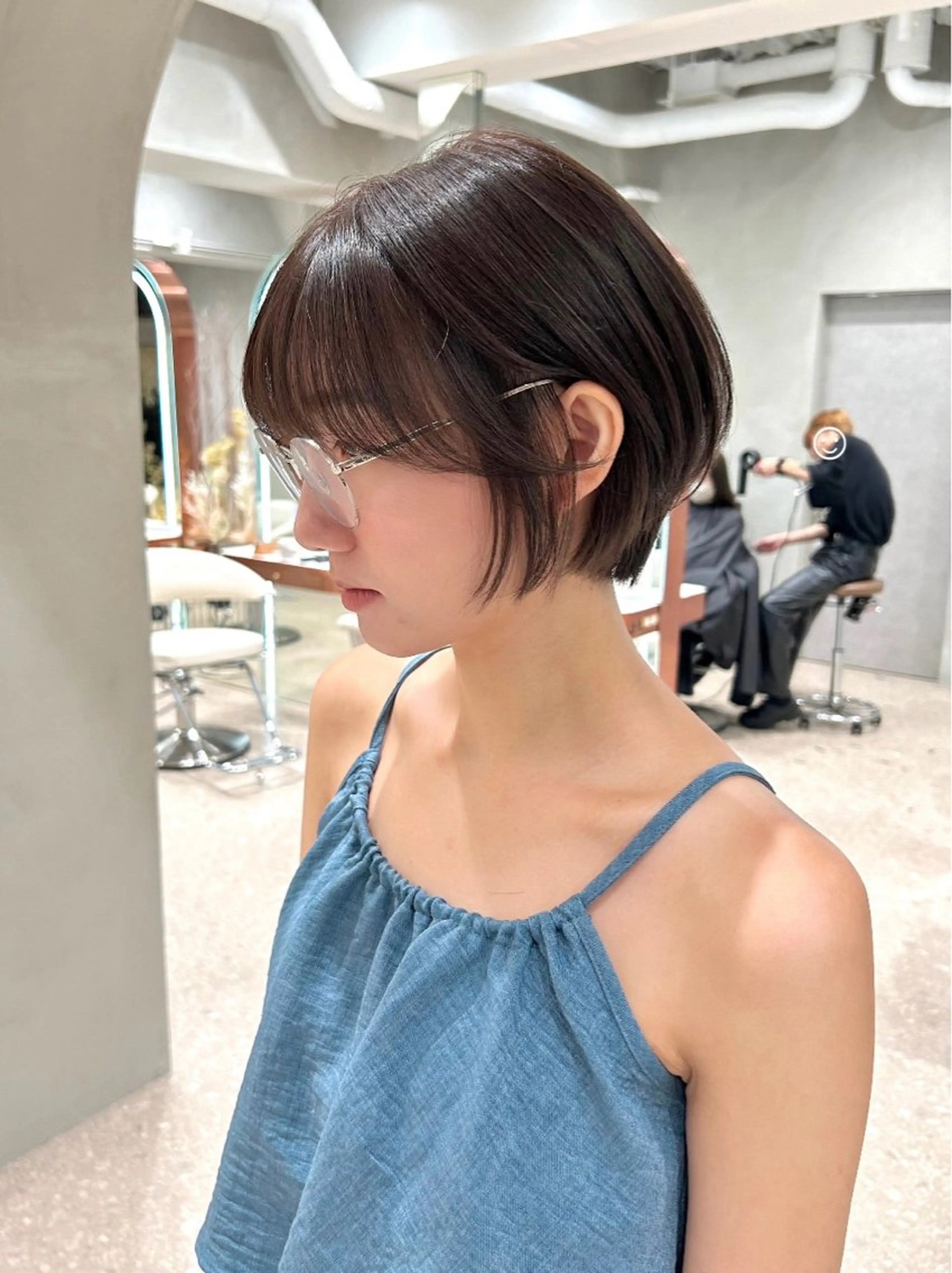 ショート Luce横浜店所属・yuu 🪴 透明感 カラー/メンズパーマのヘアスタイル