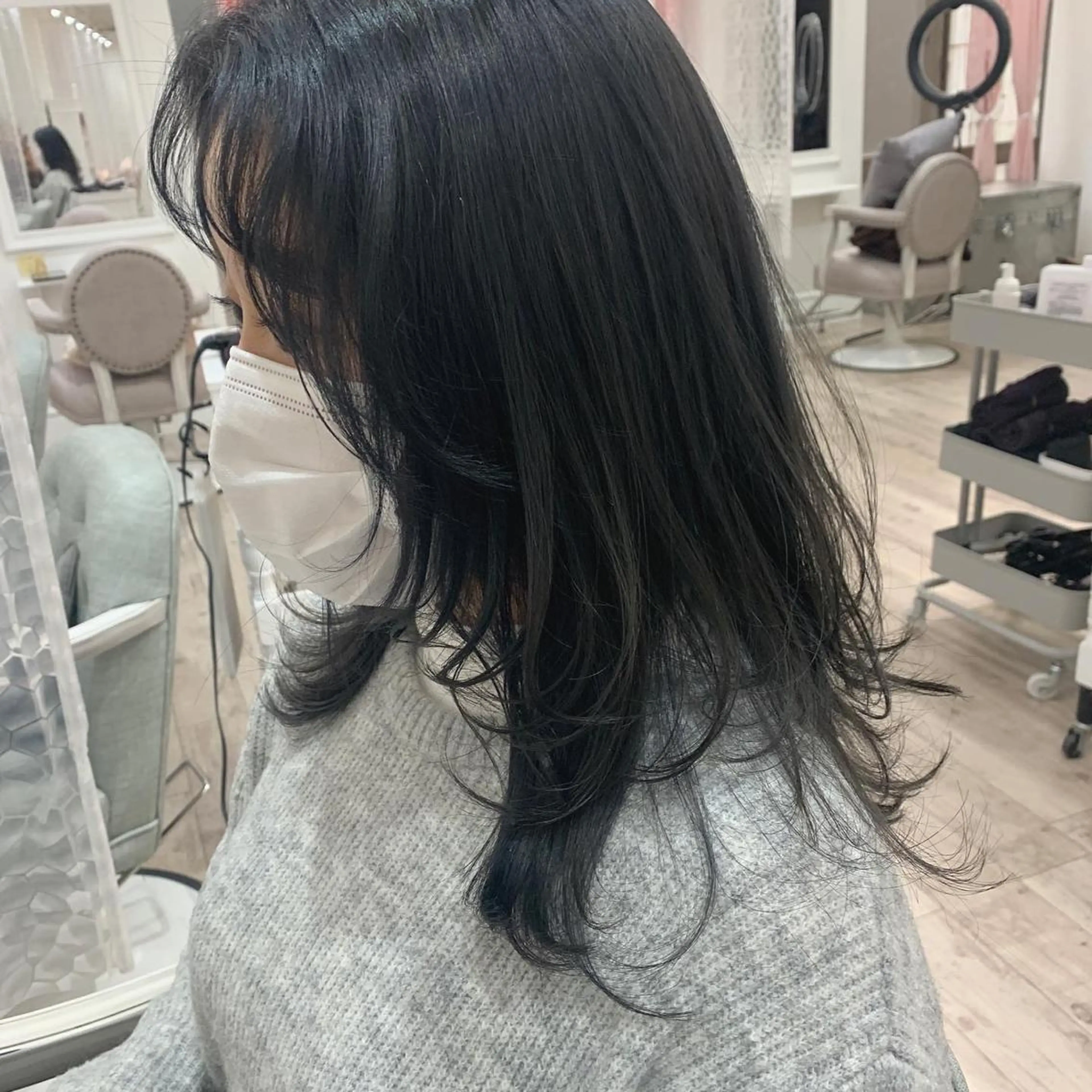 セミロング カラー ウルフカット カット ヘアカラー HARUKA韓国ヘア /Luana梅田のヘアスタイル