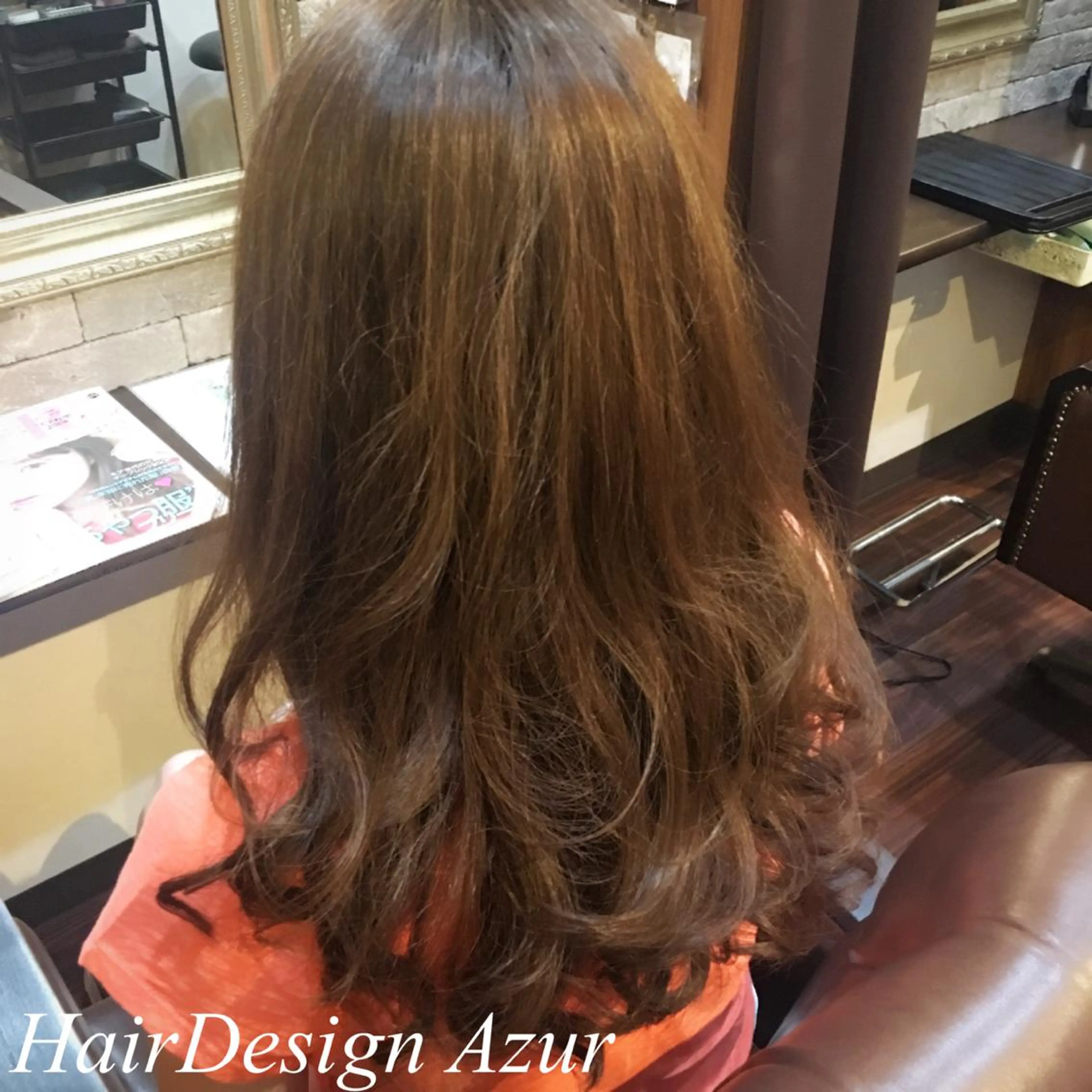 セミロング カラー パーマ HairDesign Azurのヘアスタイル