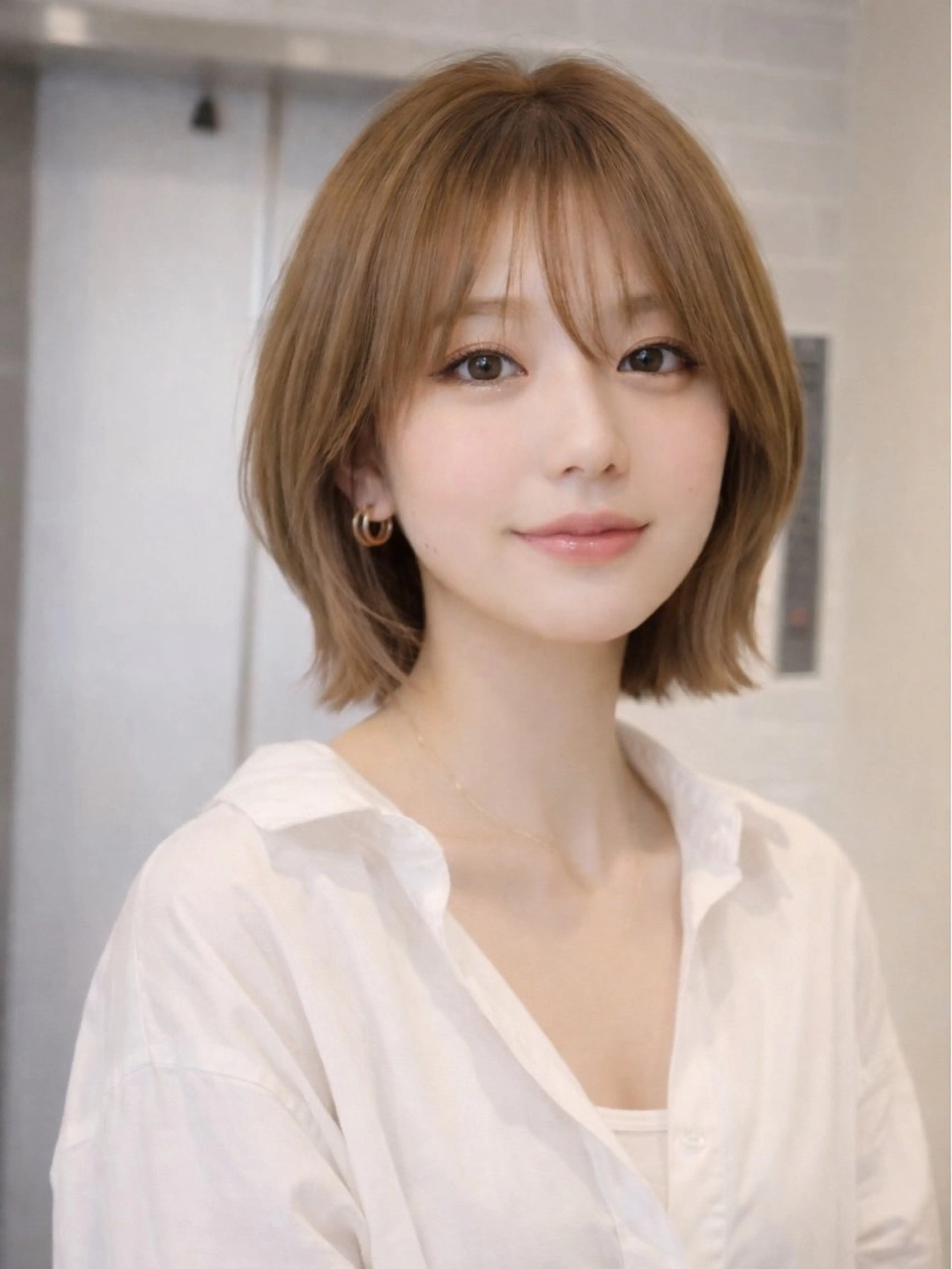 ショート カラー カット ヘアカラー Aura所属・丸山 心 / 艶カラーのヘアスタイル