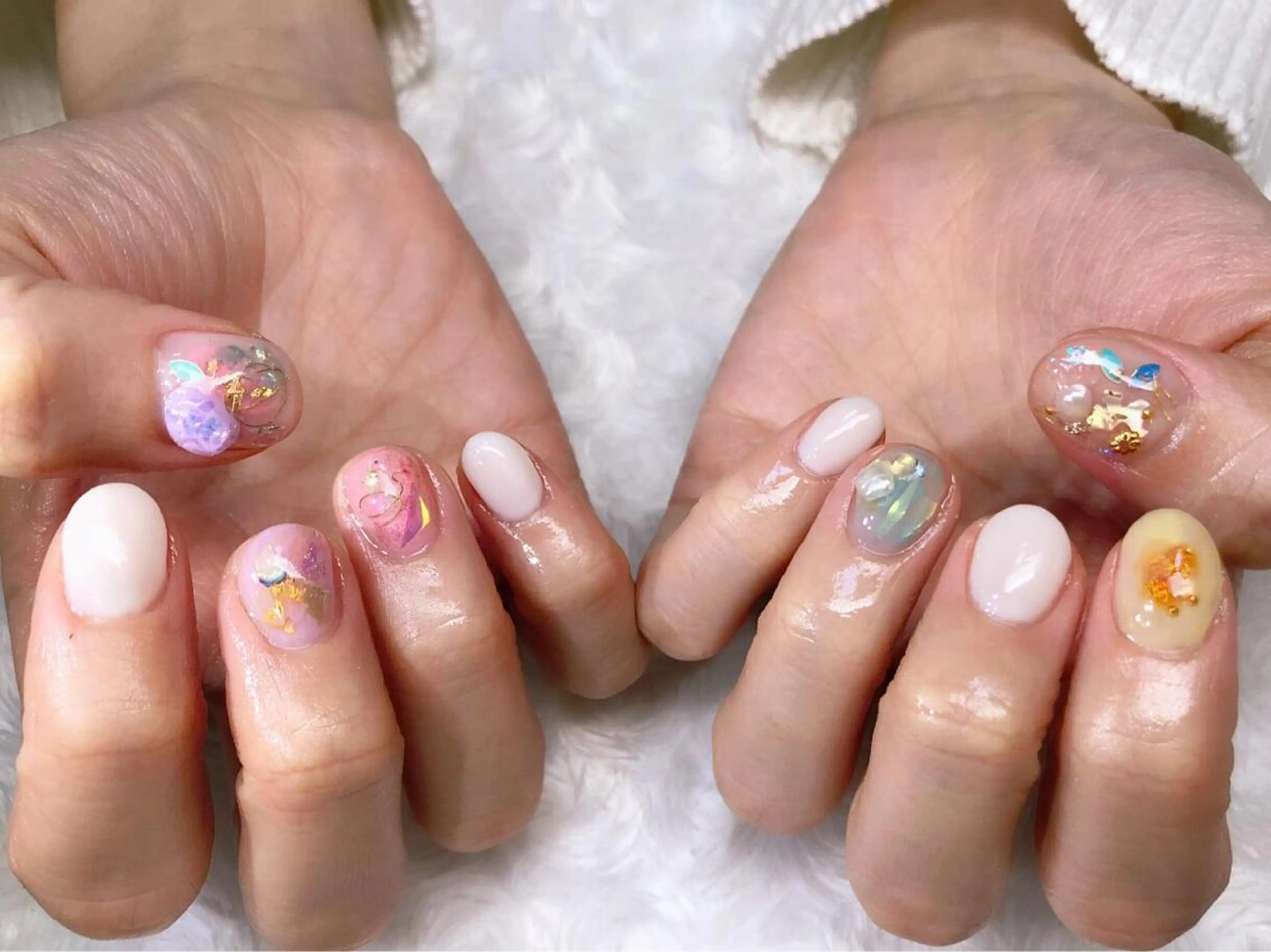 ネイル ニュアンスネイル パステルネイル ハンドネイル ハンドケア muu. maiのネイルデザイン