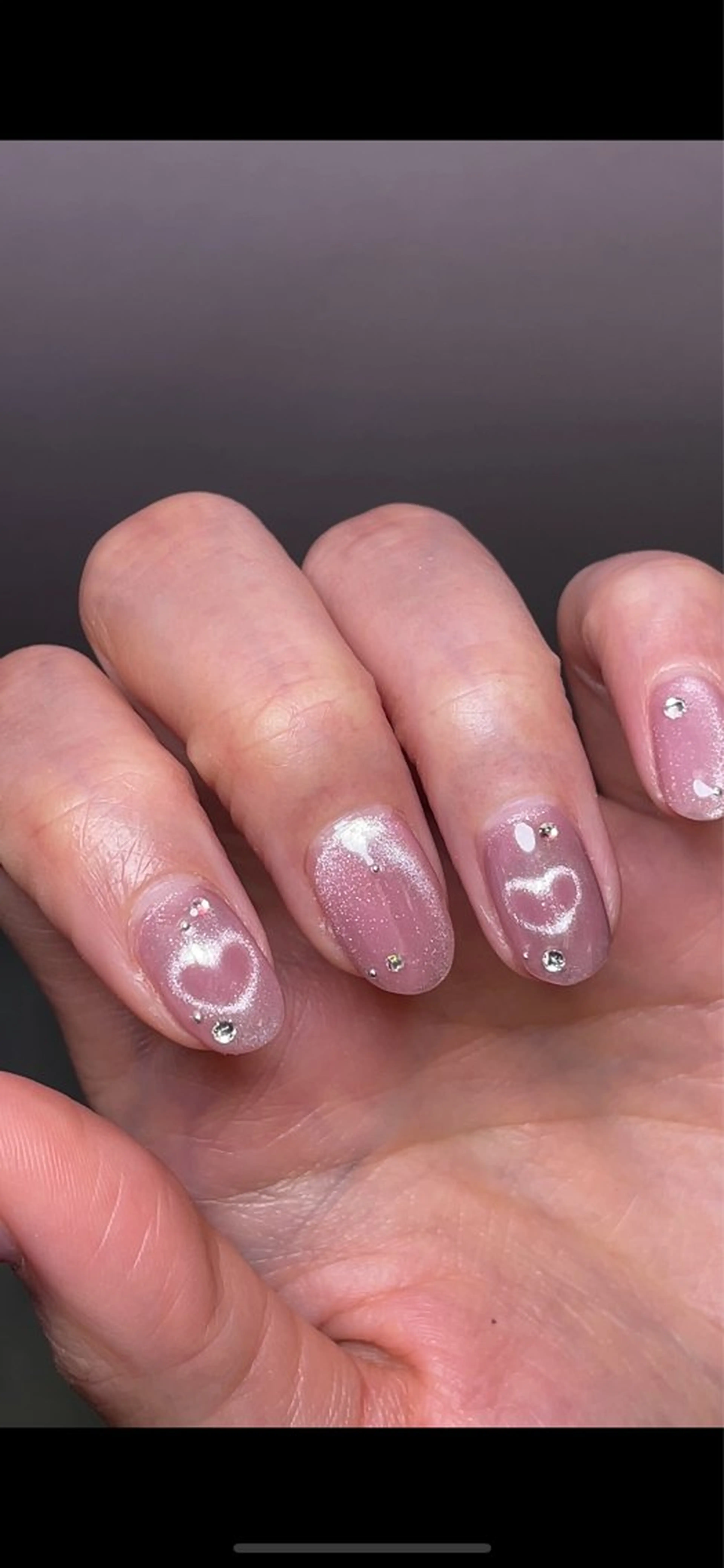 ネイル ハート 氷ネイル・うるうるネイル マグネットネイル nail salon王妃の園所属・王妃の園 ohinosonoのネイルデザイン