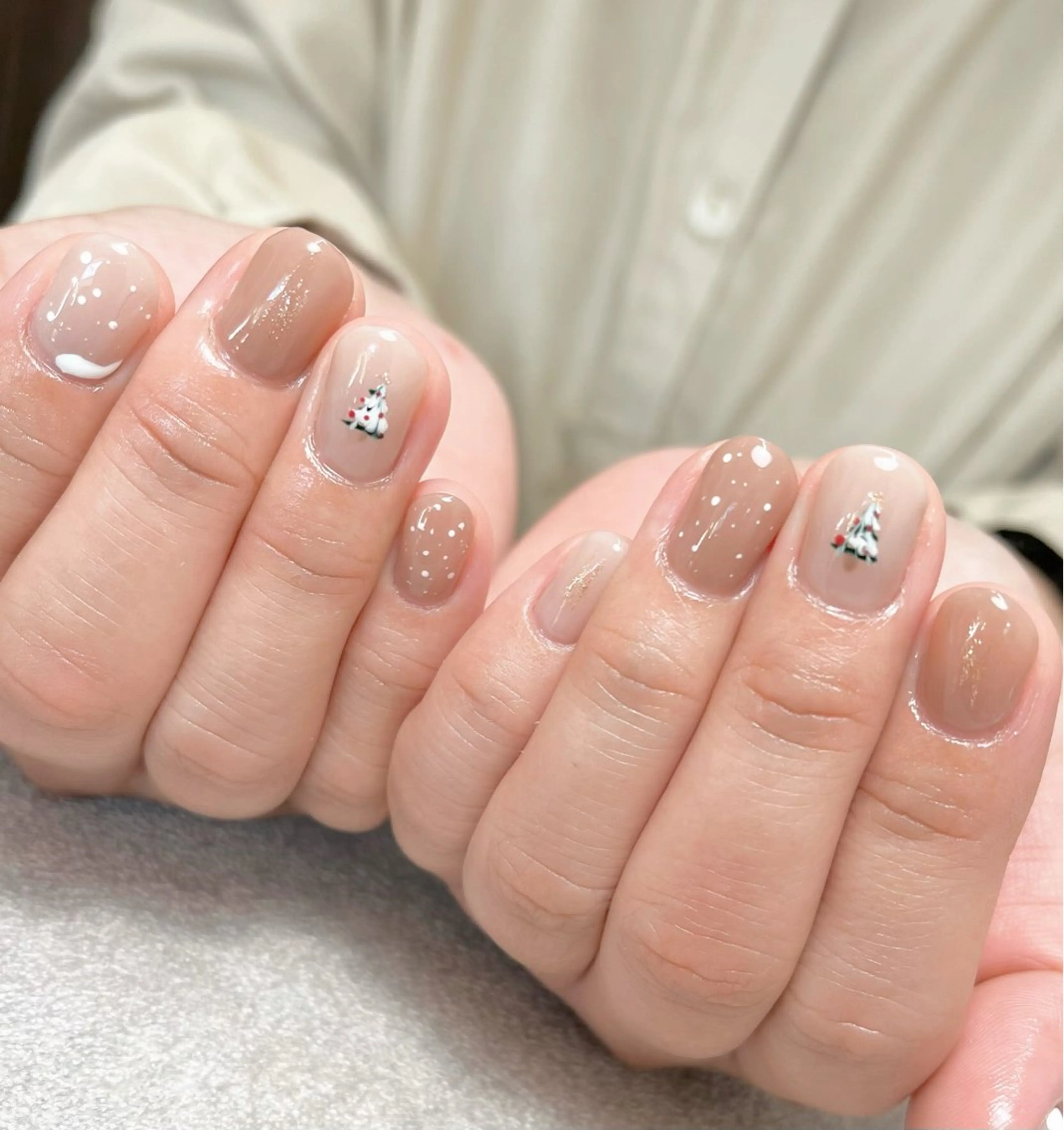 ネイル 冬ネイル クリスマス ハンドネイル m.yネイル所属・S Mayuのネイルデザイン