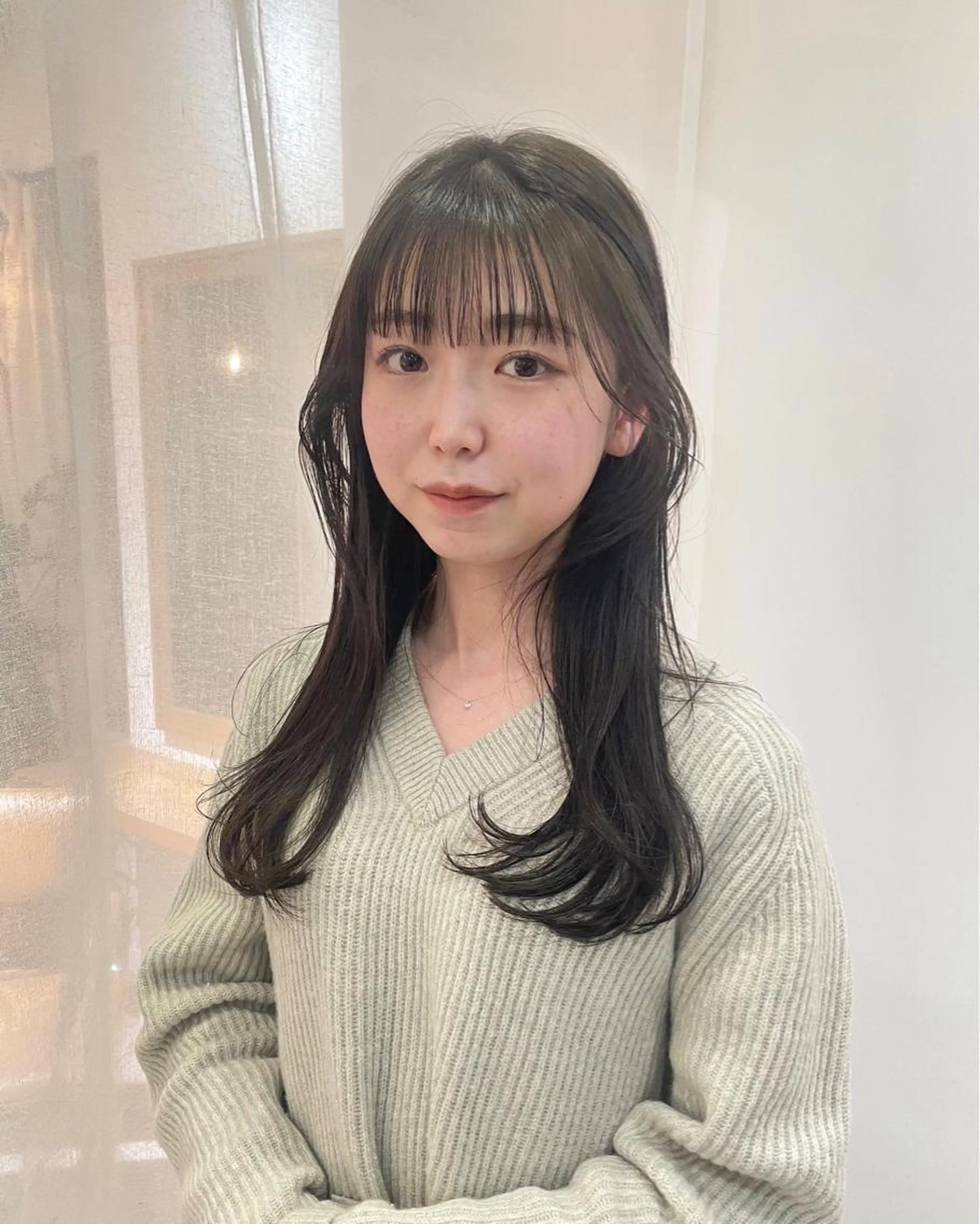 【🩵前髪カット＋カラー🩵】カラーのついでに前髪メンテの写真