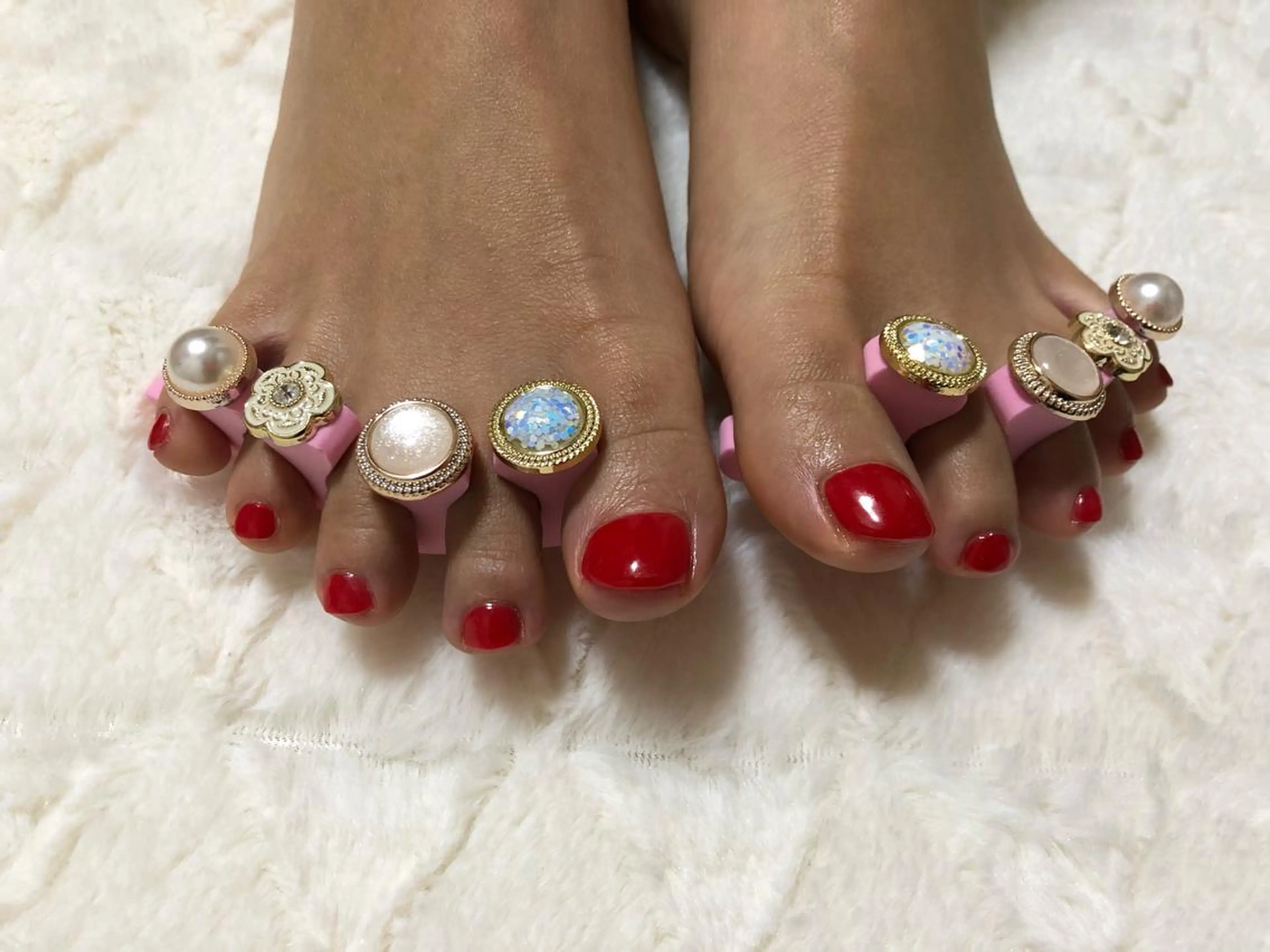 ネイル フットネイル ワンカラーネイル ❤︎MN❤︎ モンのエステ・リラクイメージ