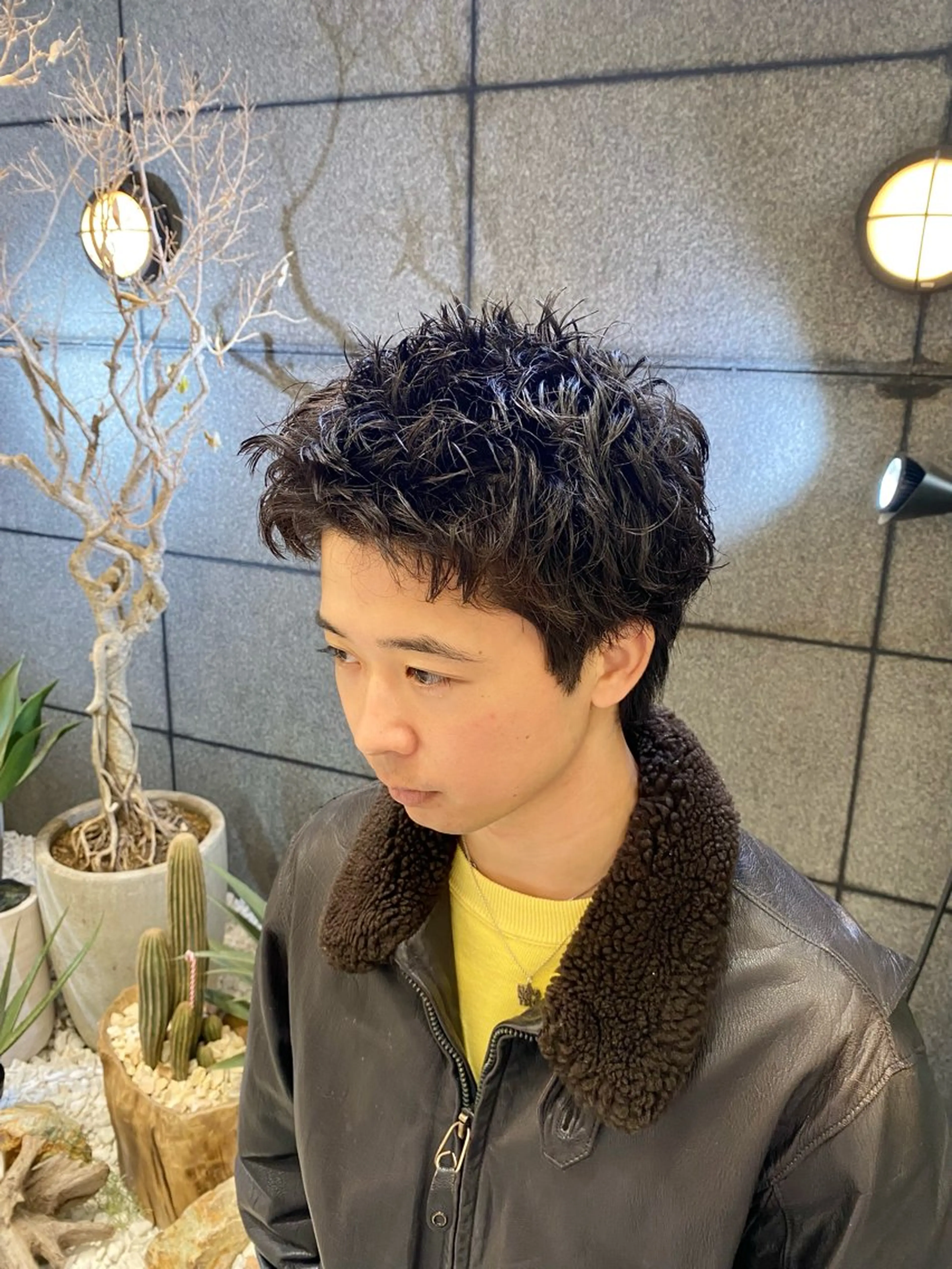 ショート パーマ メンズ カット パーマ 酸スト/フェザー パーマ/三谷海斗のヘアスタイル