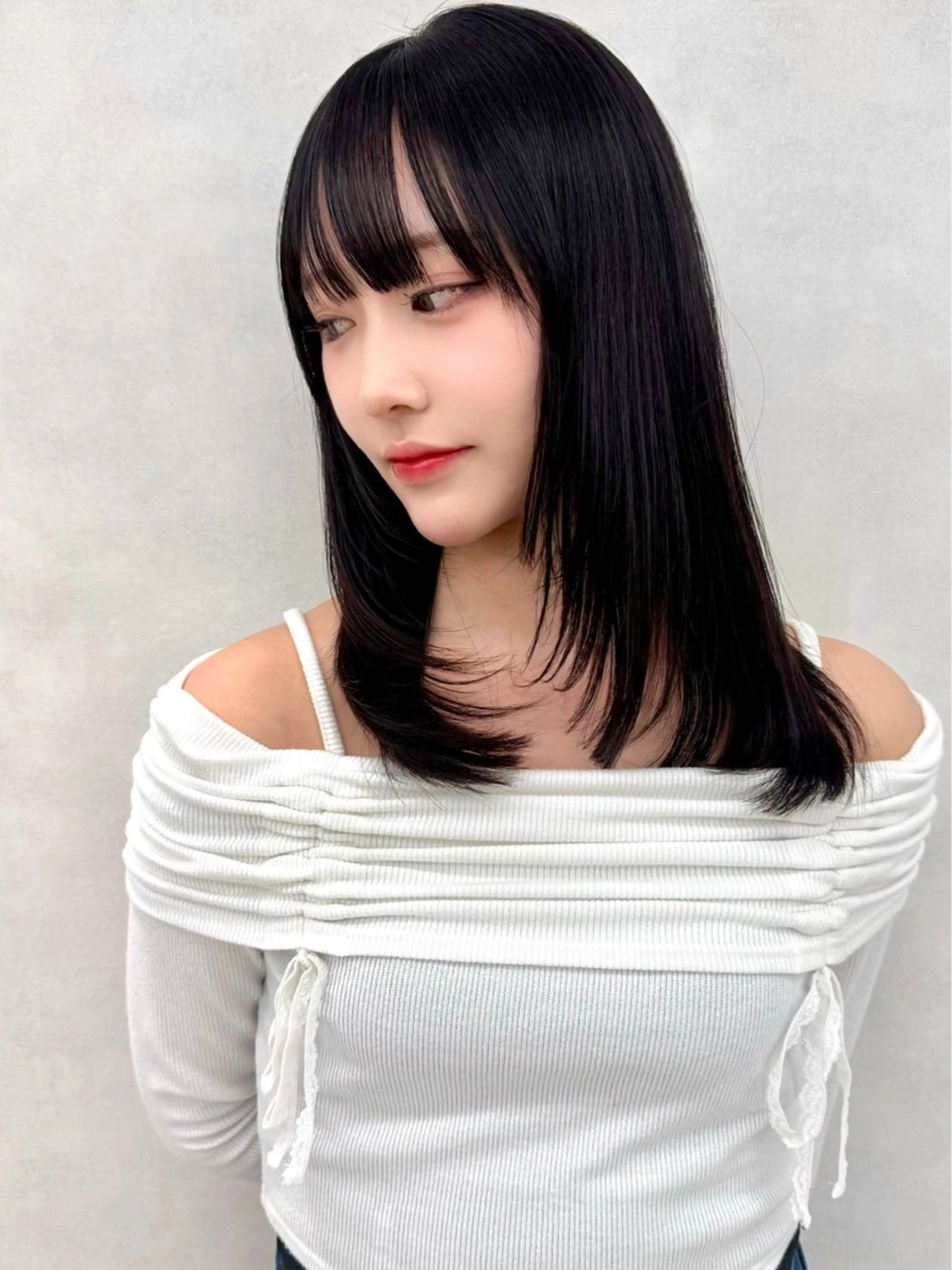 ミディアム カラー ヘアアレンジ アッシュ 透明感カラー グレージュ 髪質改善 カット ヘアカラー ✨レイヤー/ 透明感カラー✨冨永剛のヘアスタイル