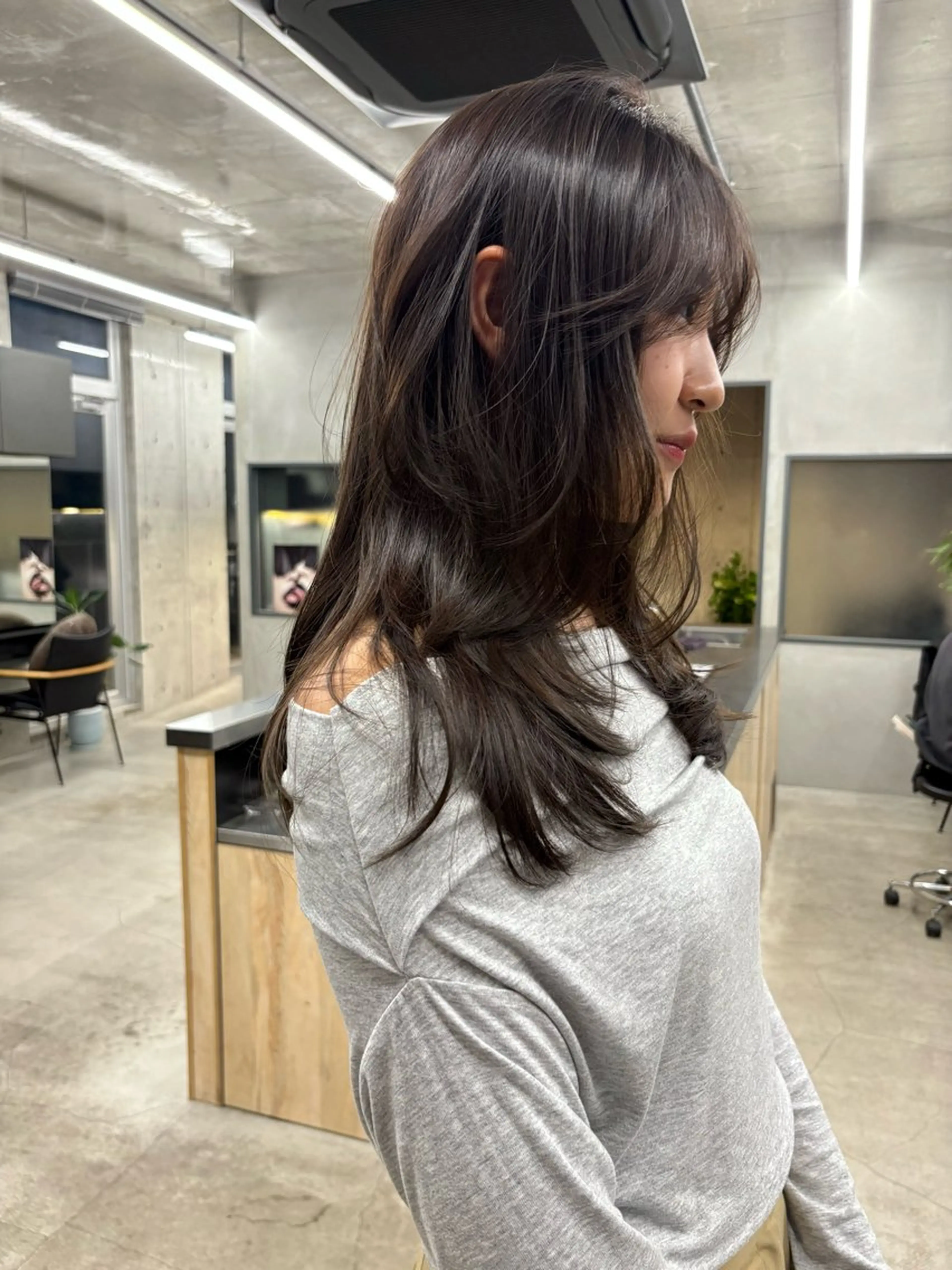 セミロング カラー カット ヘアカラー トリートメント レイヤー/柔色 カラー/SAkiのヘアスタイル