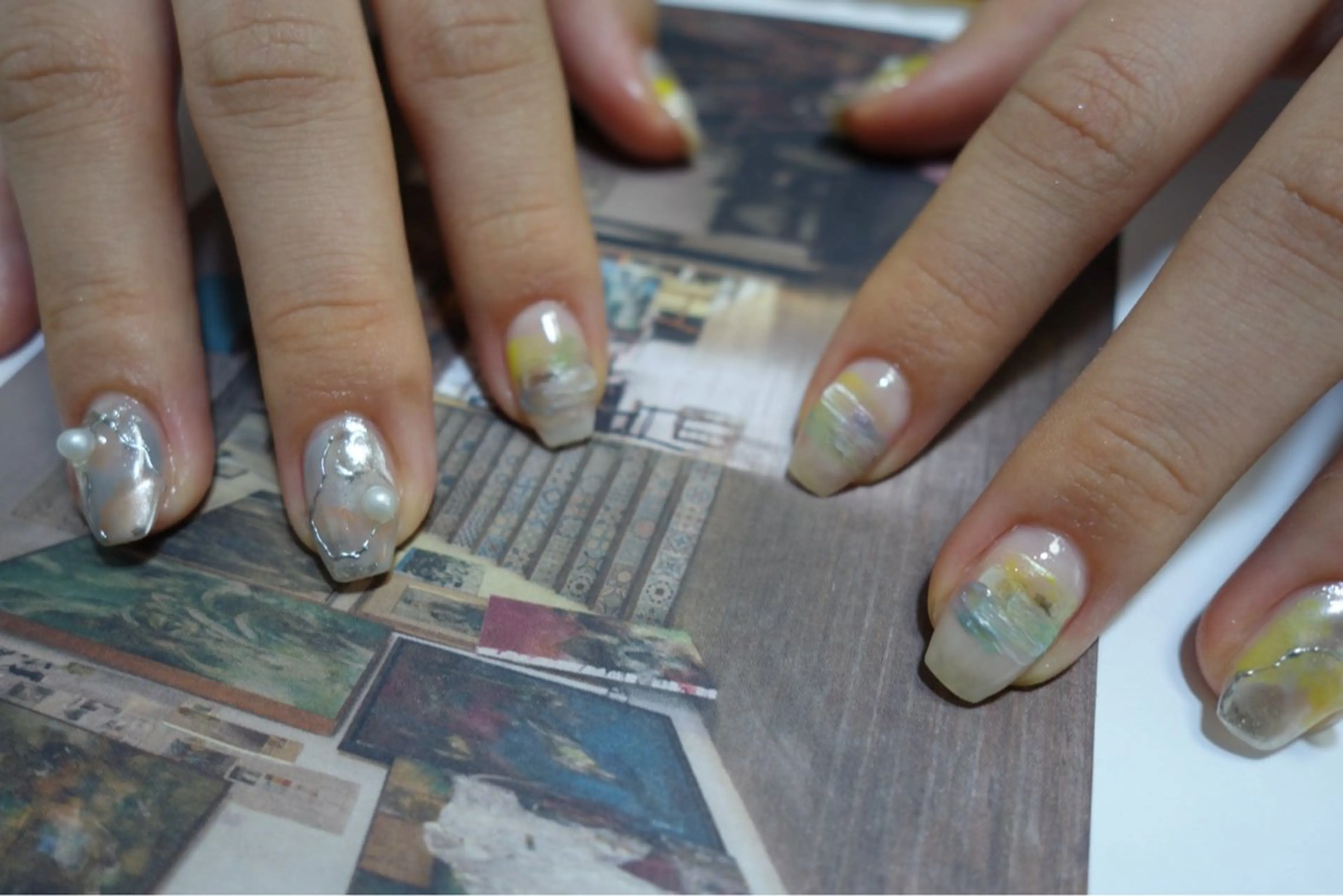 ネイル ニュアンスネイル 春ネイル ハンドネイル tsumeasobi所属・tsumeasobi 🪬macoのネイルデザイン