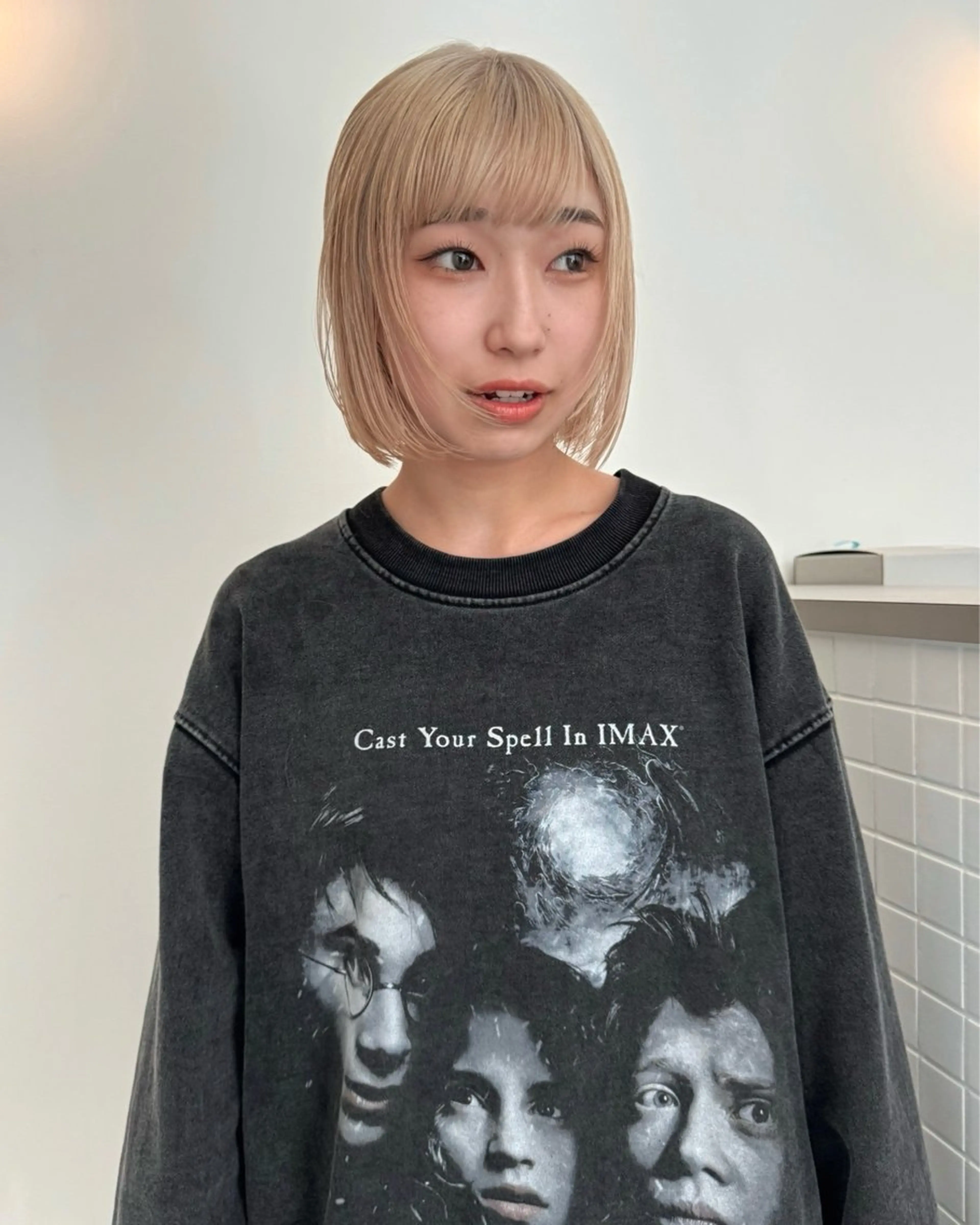 ショート カラー ベージュカラー ボブ カット ヘアカラー トリートメント デザイン/ブリーチ Kaito🐩/栄のヘアスタイル