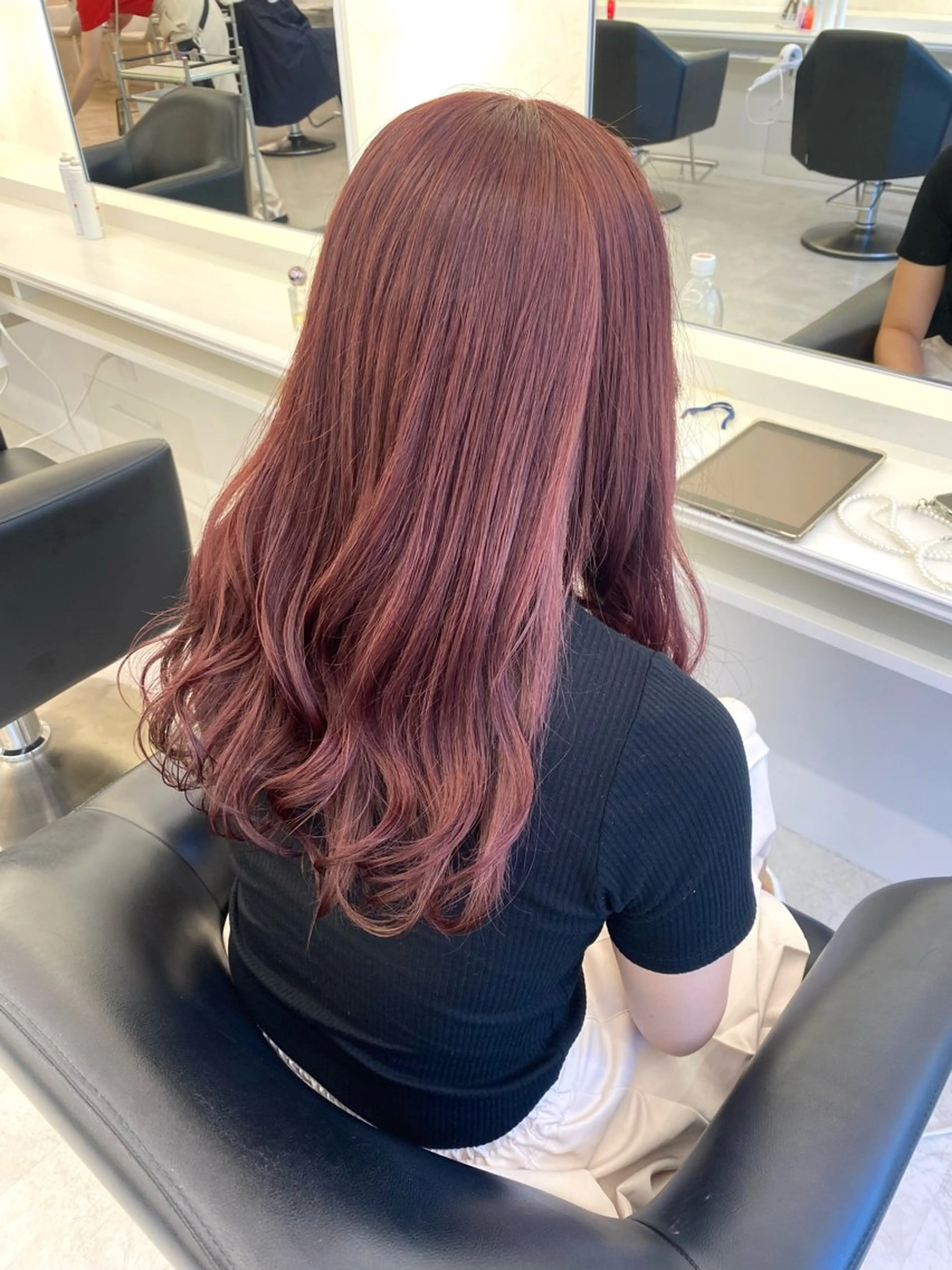 ロング カラー ブリーチ ParveMix 岡本えりかのヘアスタイル