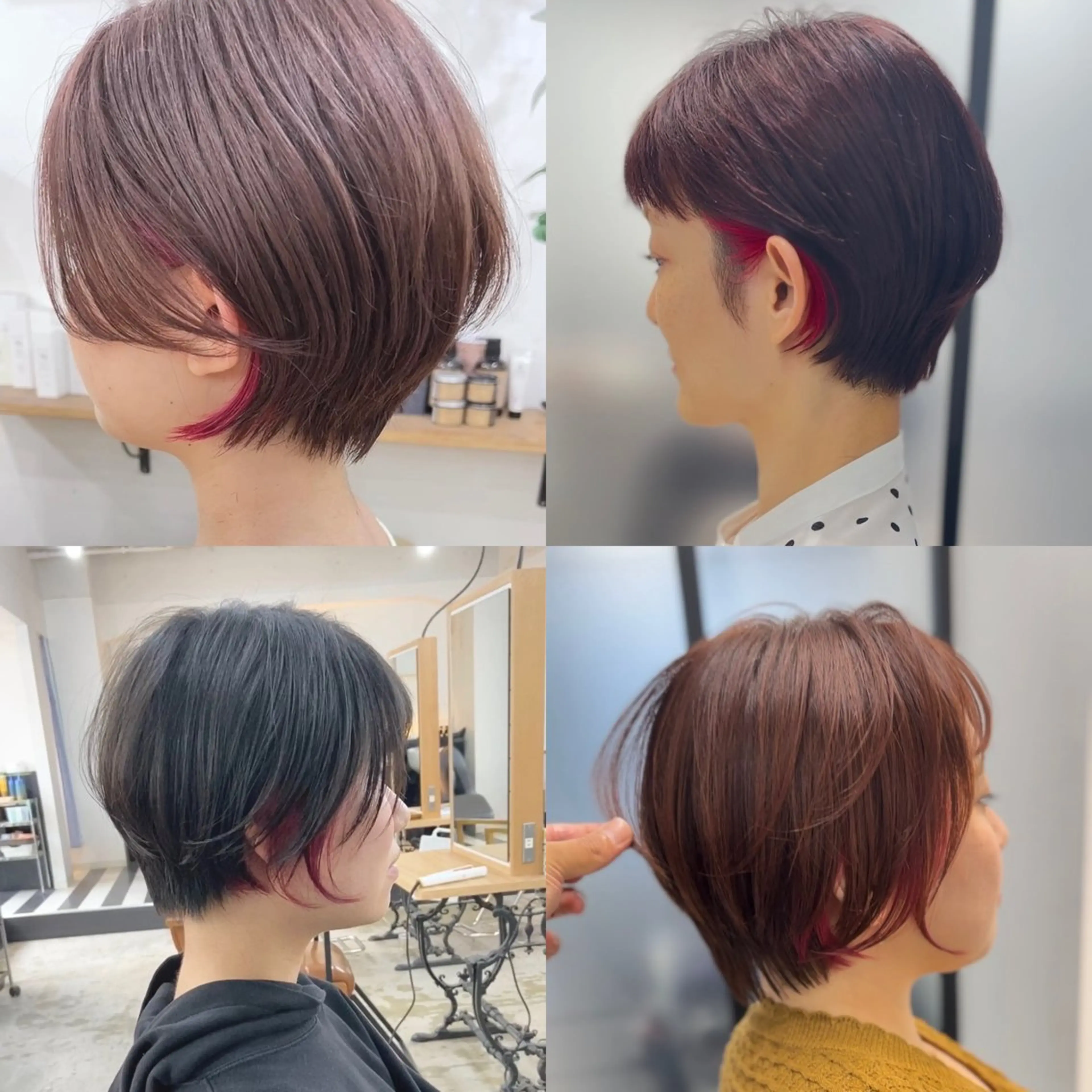 ショート カラー イヤリングカラー ボブ ショートヘア ショートヘア、ボブ こやさん　コヤマのヘアスタイル