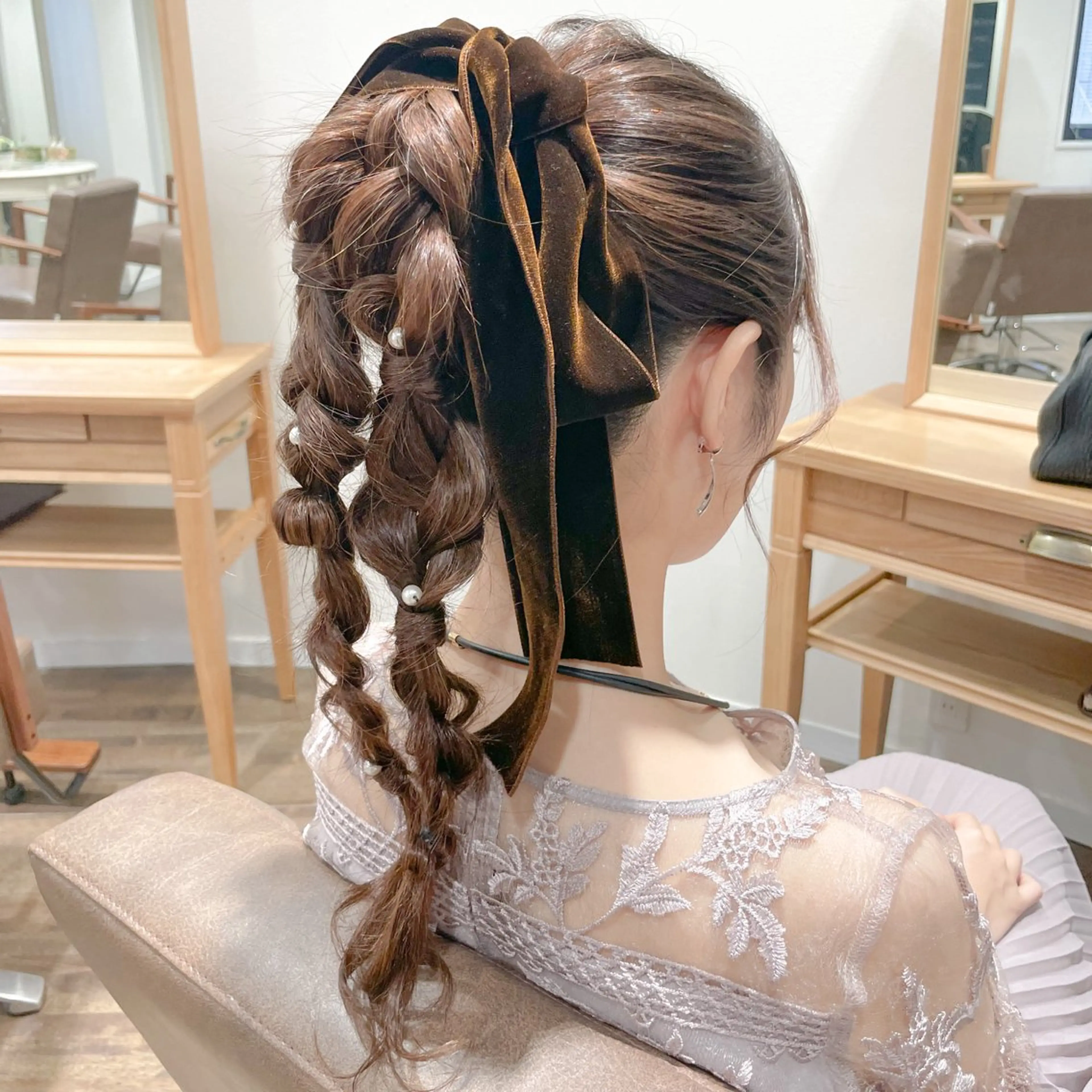 ロング ヘアアレンジ ヘアセット アレンジ🎀ツヤ髪✨ 北野亜優実‪🌱‬のヘアスタイル