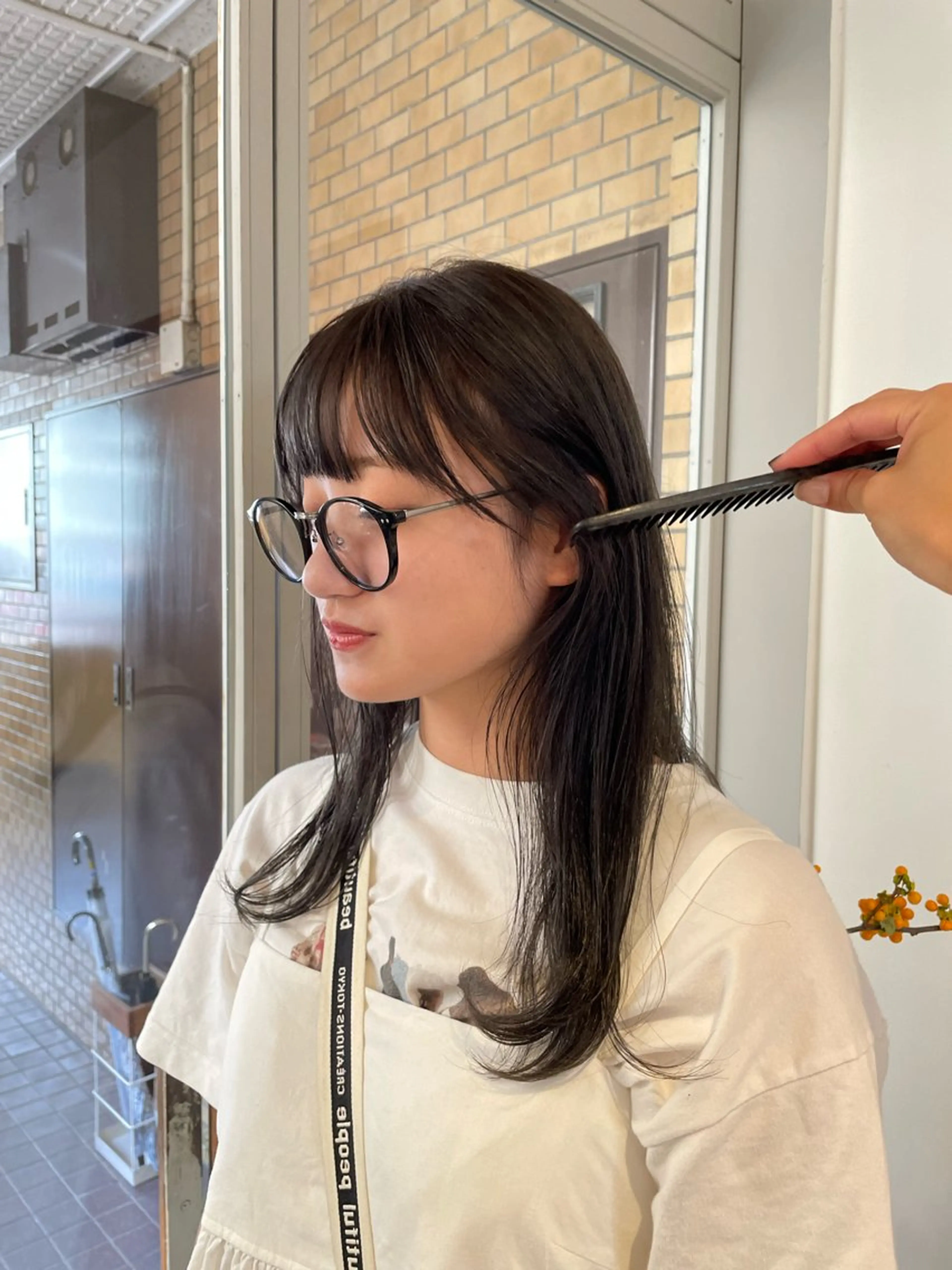 セミロング カラー グレージュ yuna / tsunaguのヘアスタイル