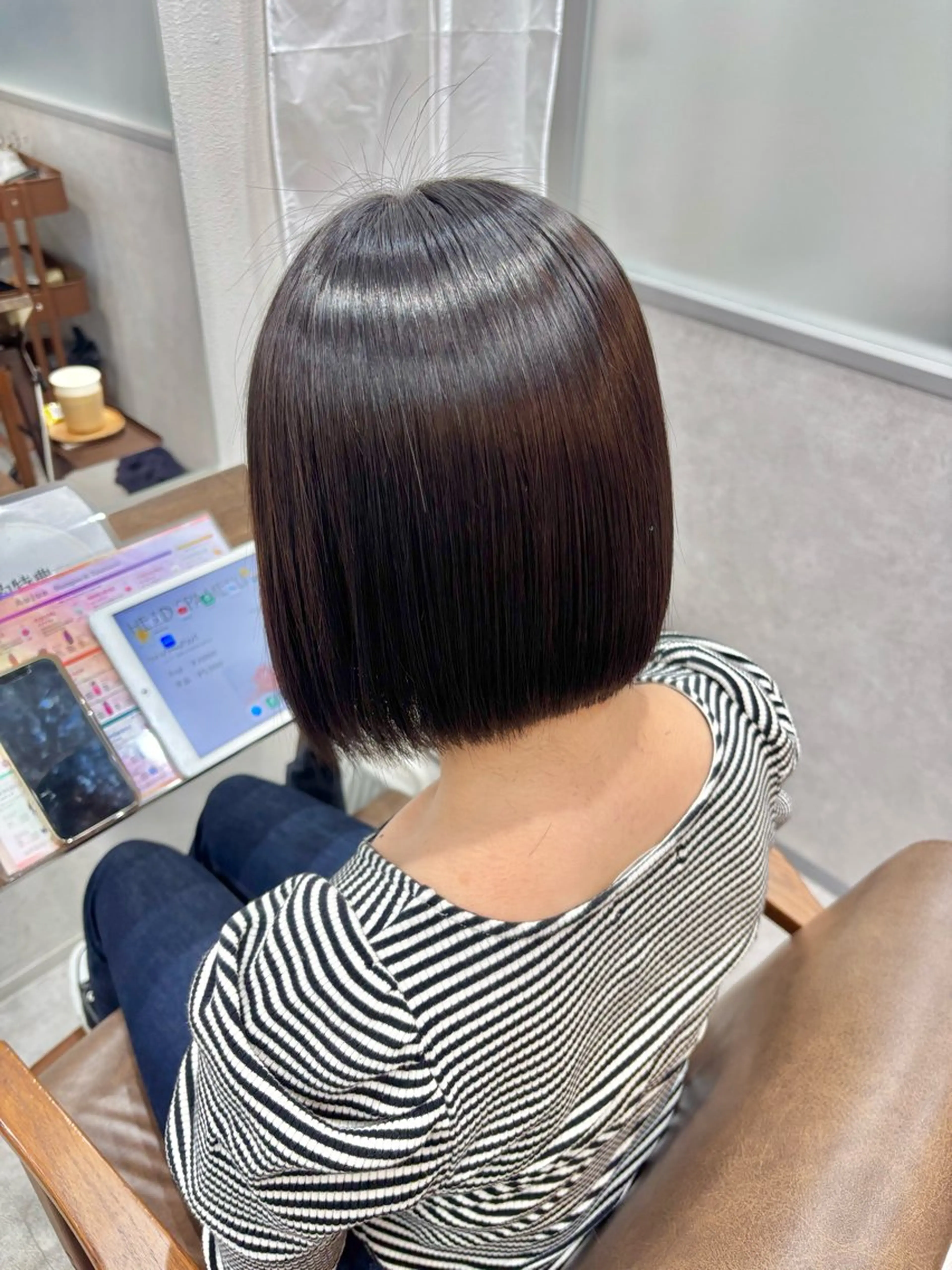 ショート 久保田康雅　辻堂 髪質改善×縮毛矯正のヘアスタイル