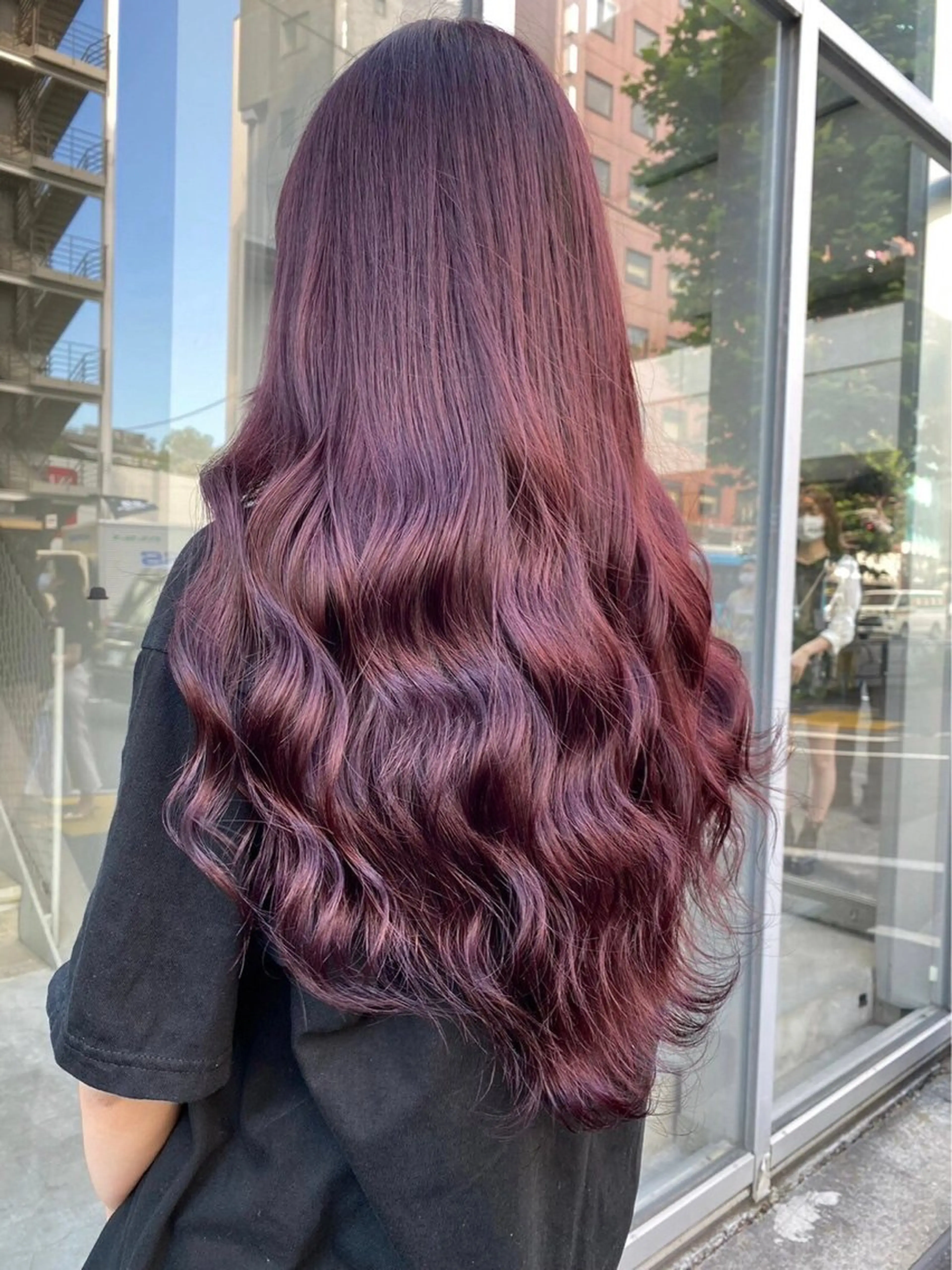 ロング カット ヘアカラー 🥀ワンホン風暖色 レイヤーRISA🥀のヘアスタイル