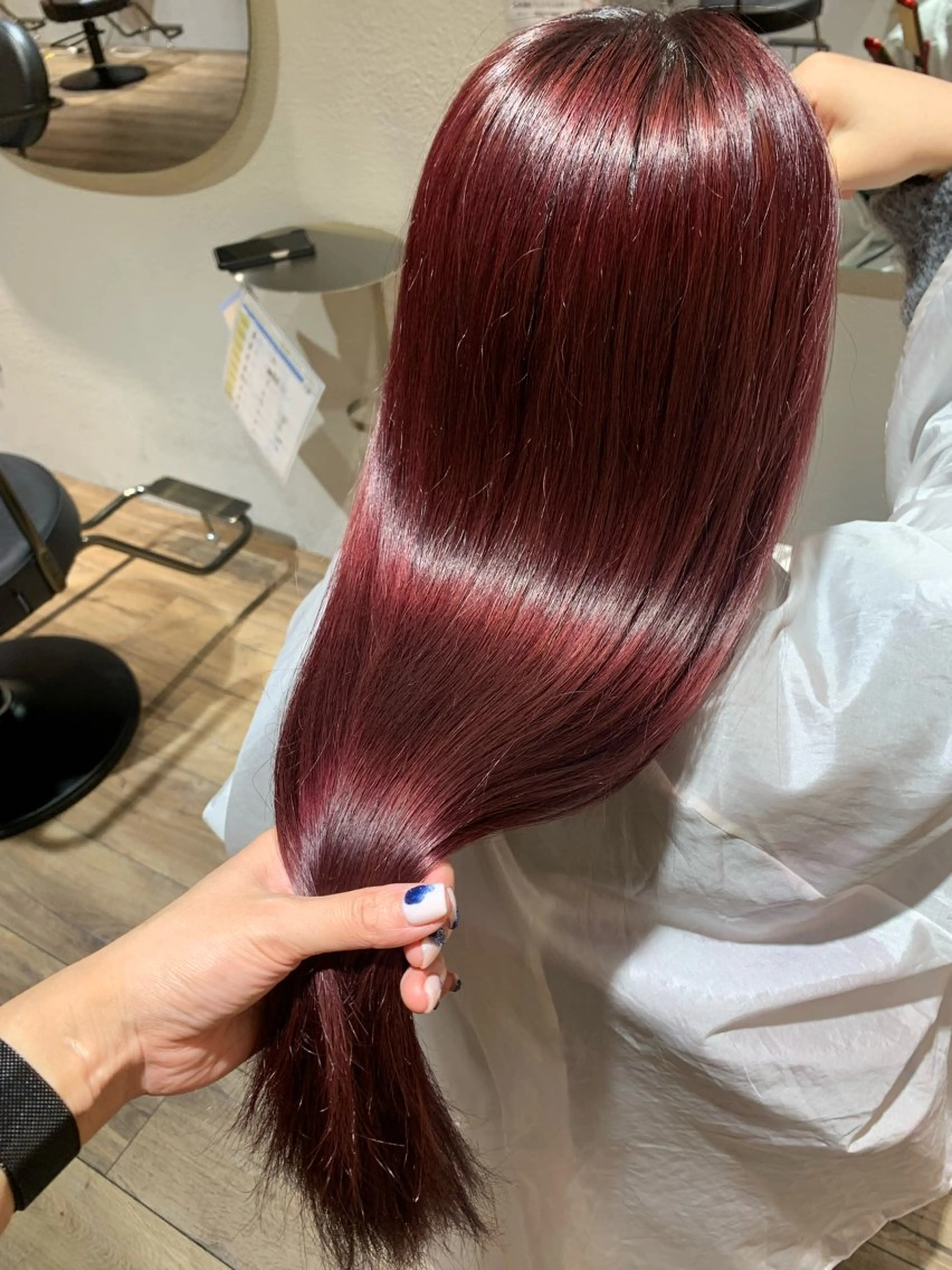 セミロング カラー ヘアカラー ブリーチ/アレンジ 天満/chihiroのヘアスタイル