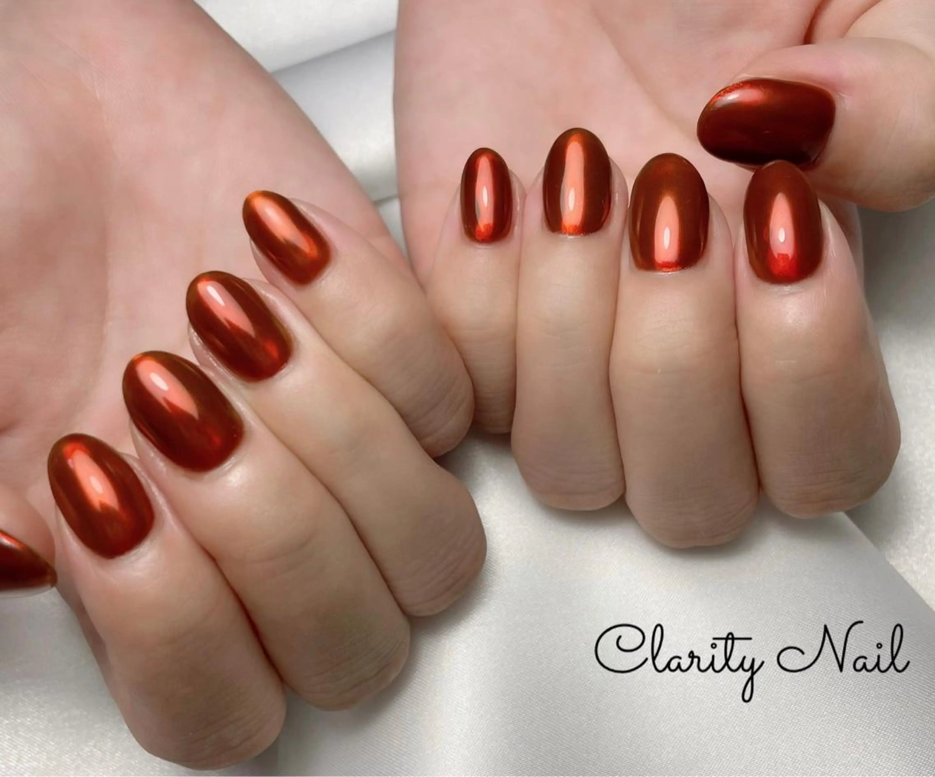 ネイル ミラーネイル ワンカラーネイル ハンドネイル Clarity Nailのネイルデザイン