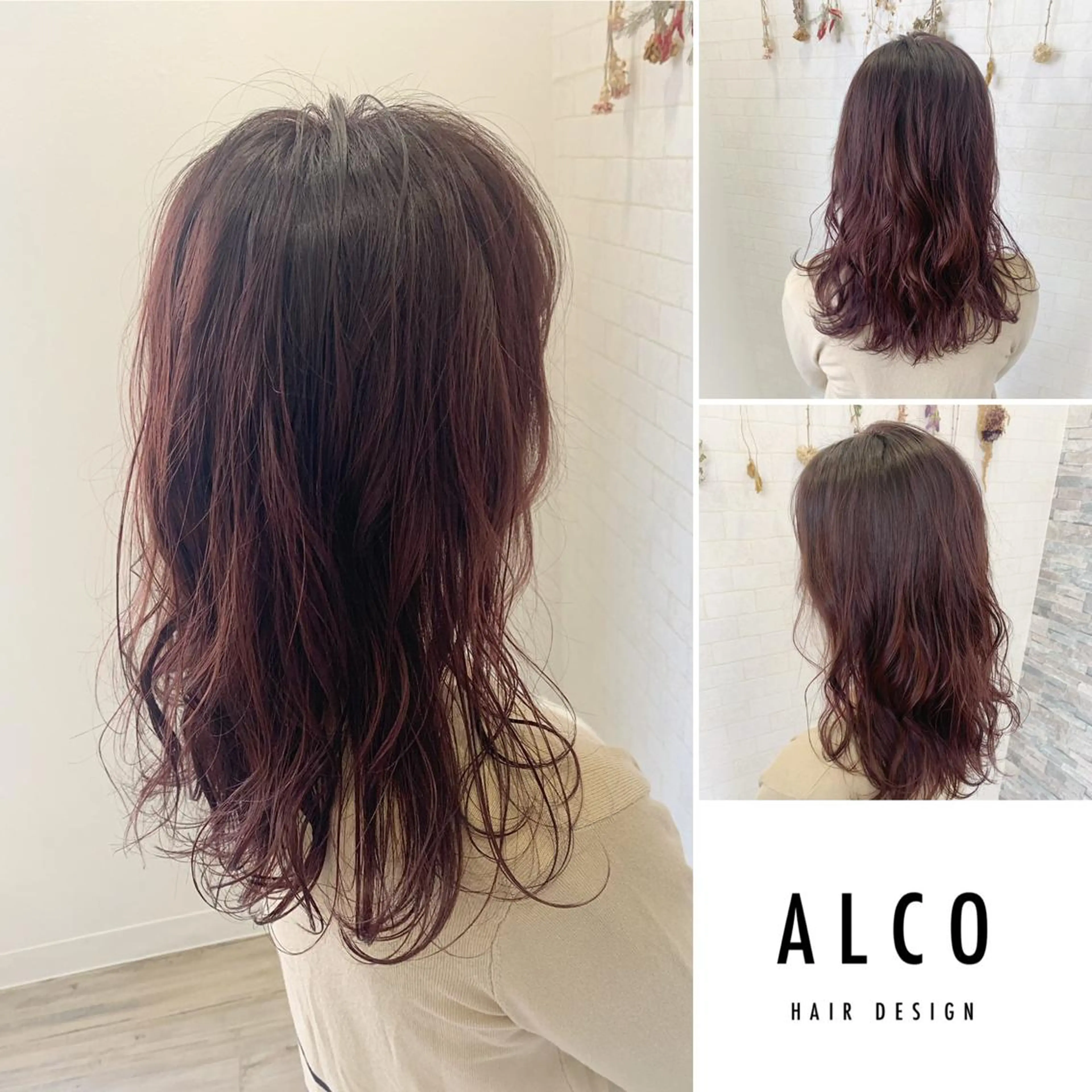 セミロング カラー ワタイショウタ 髪質改善✨眉毛サロンのヘアスタイル