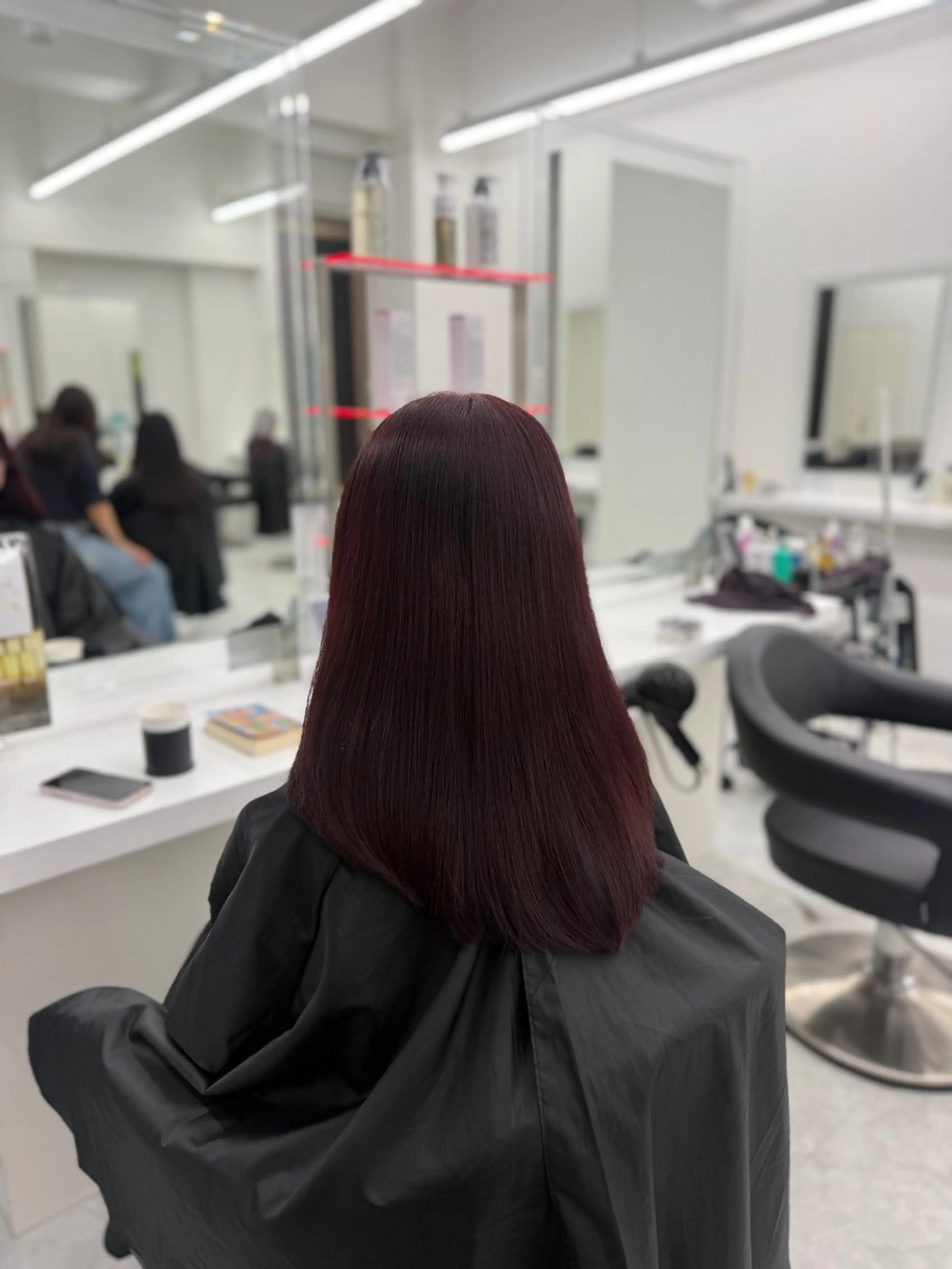 セミロング カラー ヘアアレンジ ブリーチ ダブルカラー ブリーチなしカラー レッドカラー ヘアカラー トリートメント ヘアセット 🎀Girly艶髪カ ラー🎀Harukaのヘアスタイル