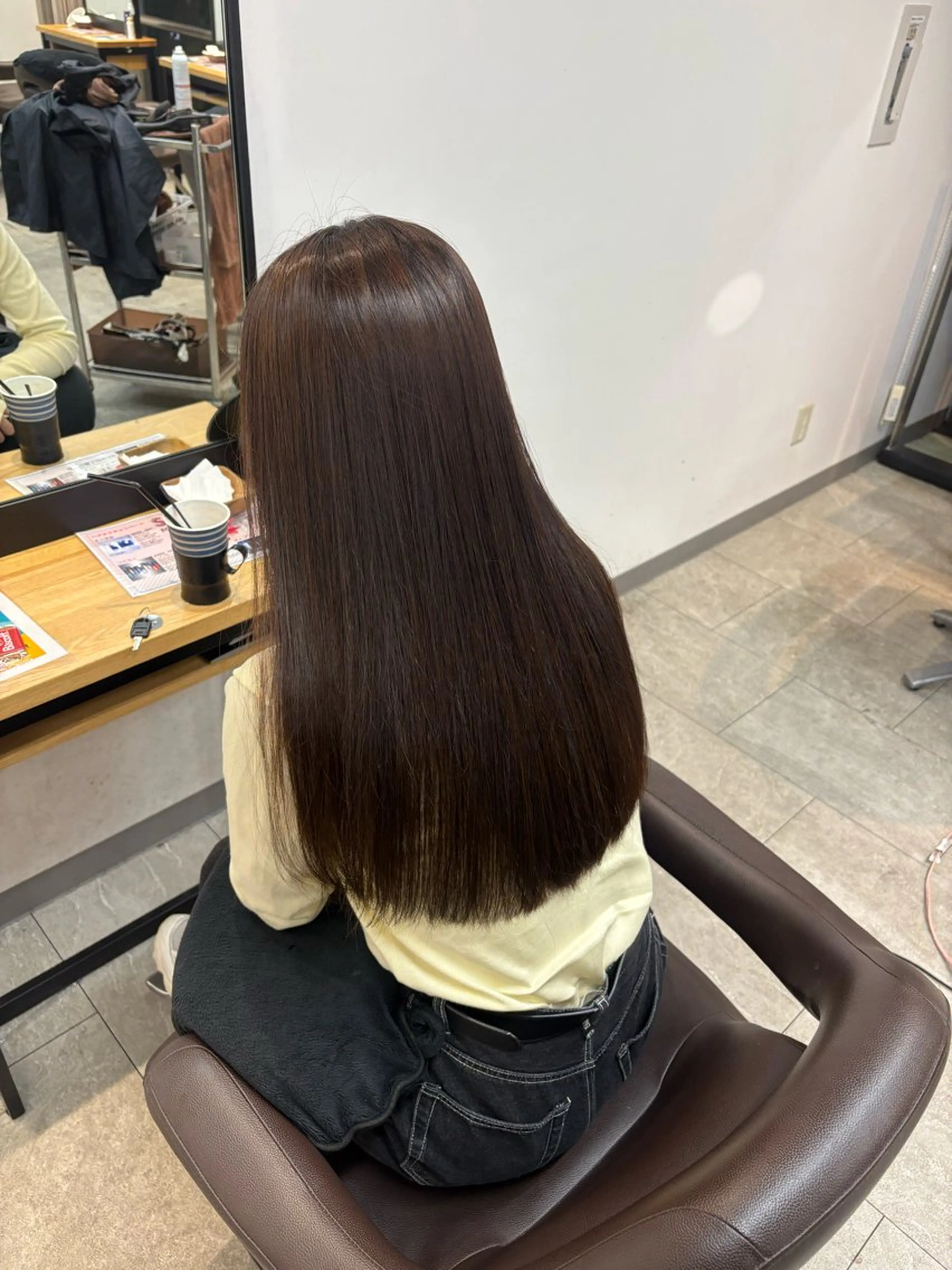 ロング 縮毛矯正 neaf 六本木店所属・六本木🫧ハイライト 望月彩音のヘアスタイル