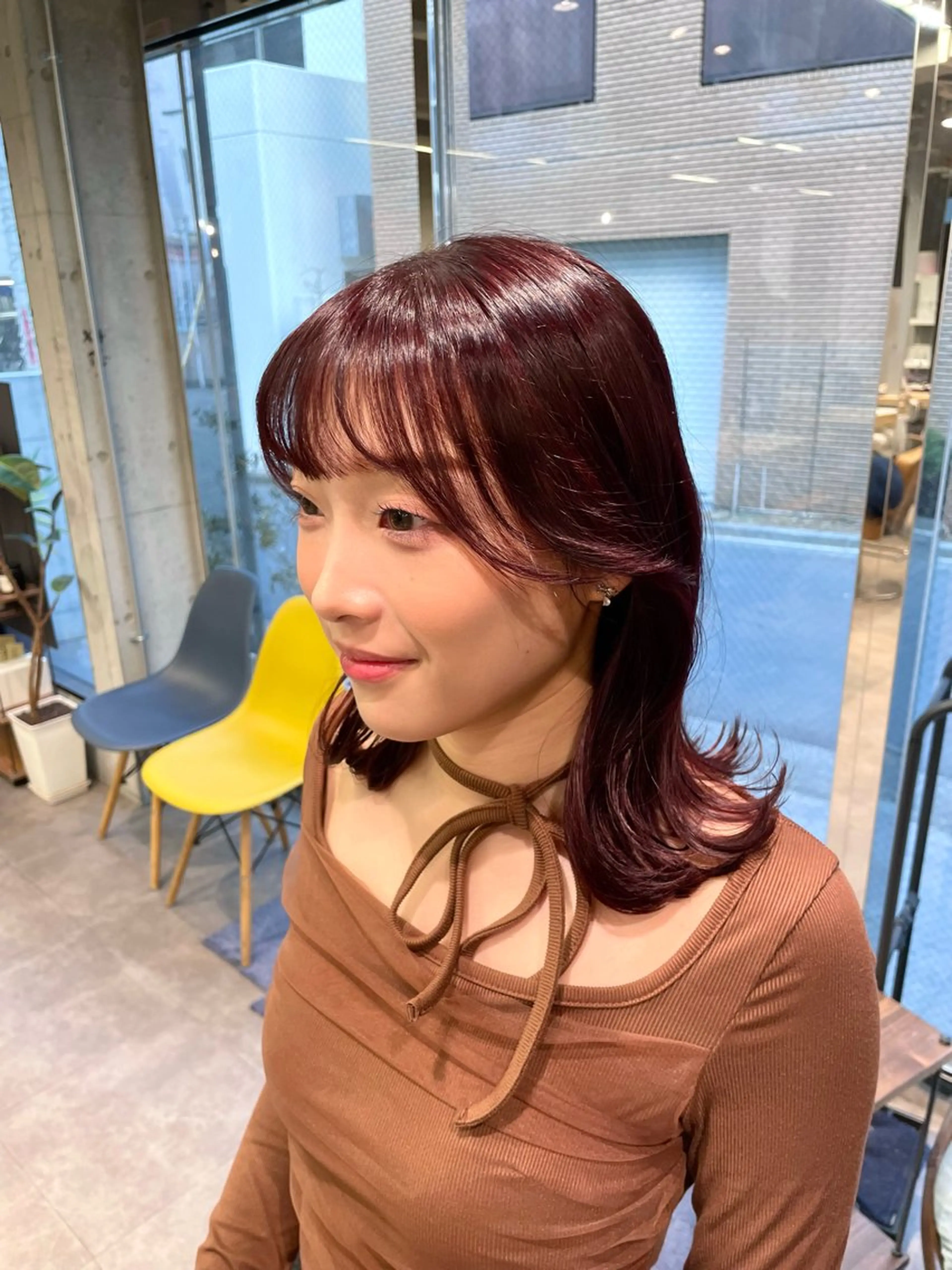 ミディアム カラー clam. yuu🦩のヘアスタイル