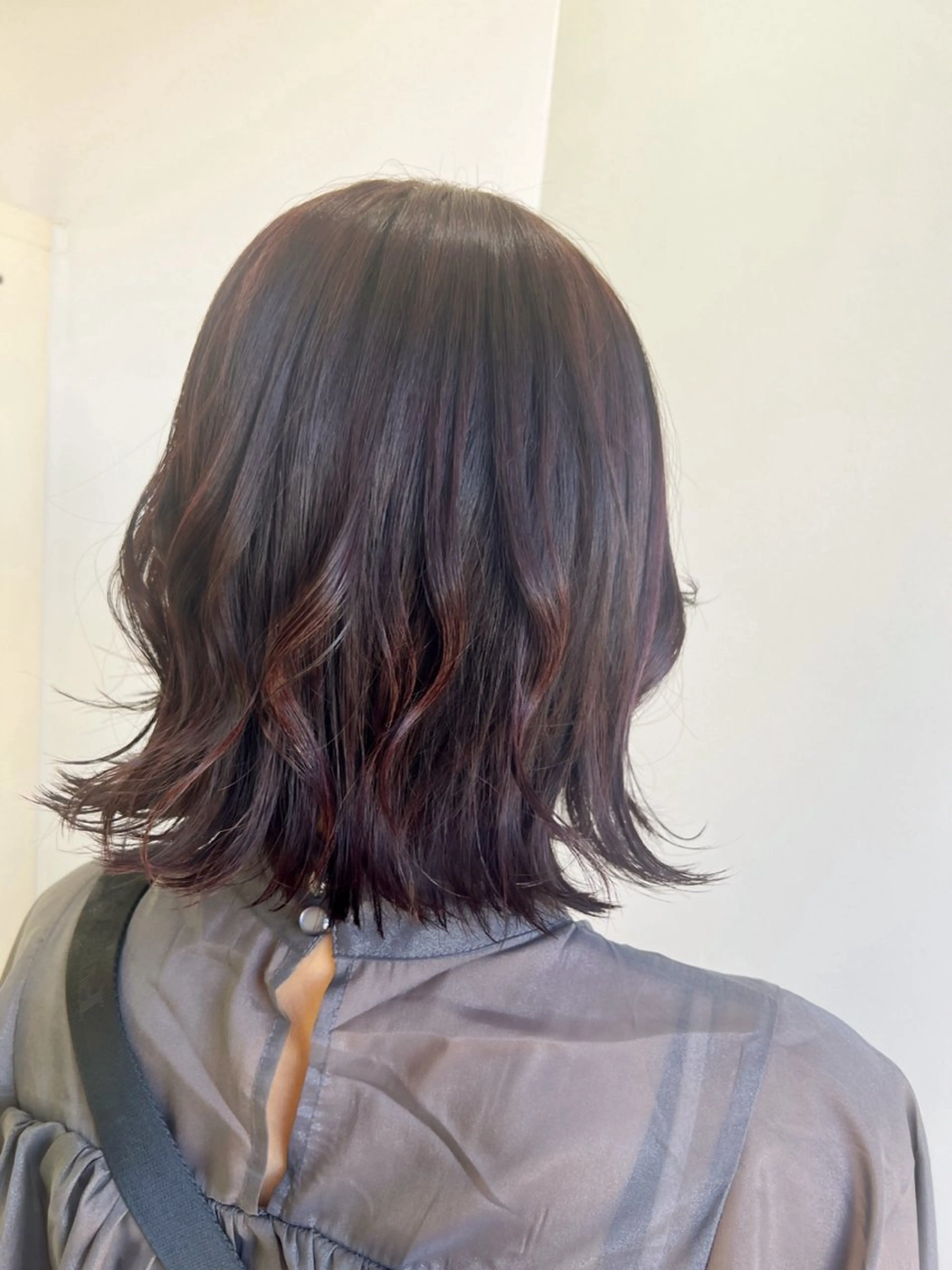 ロング ピンクブラウン 透明感/血色カラー/ 似合せレイヤー/ゆいのヘアスタイル