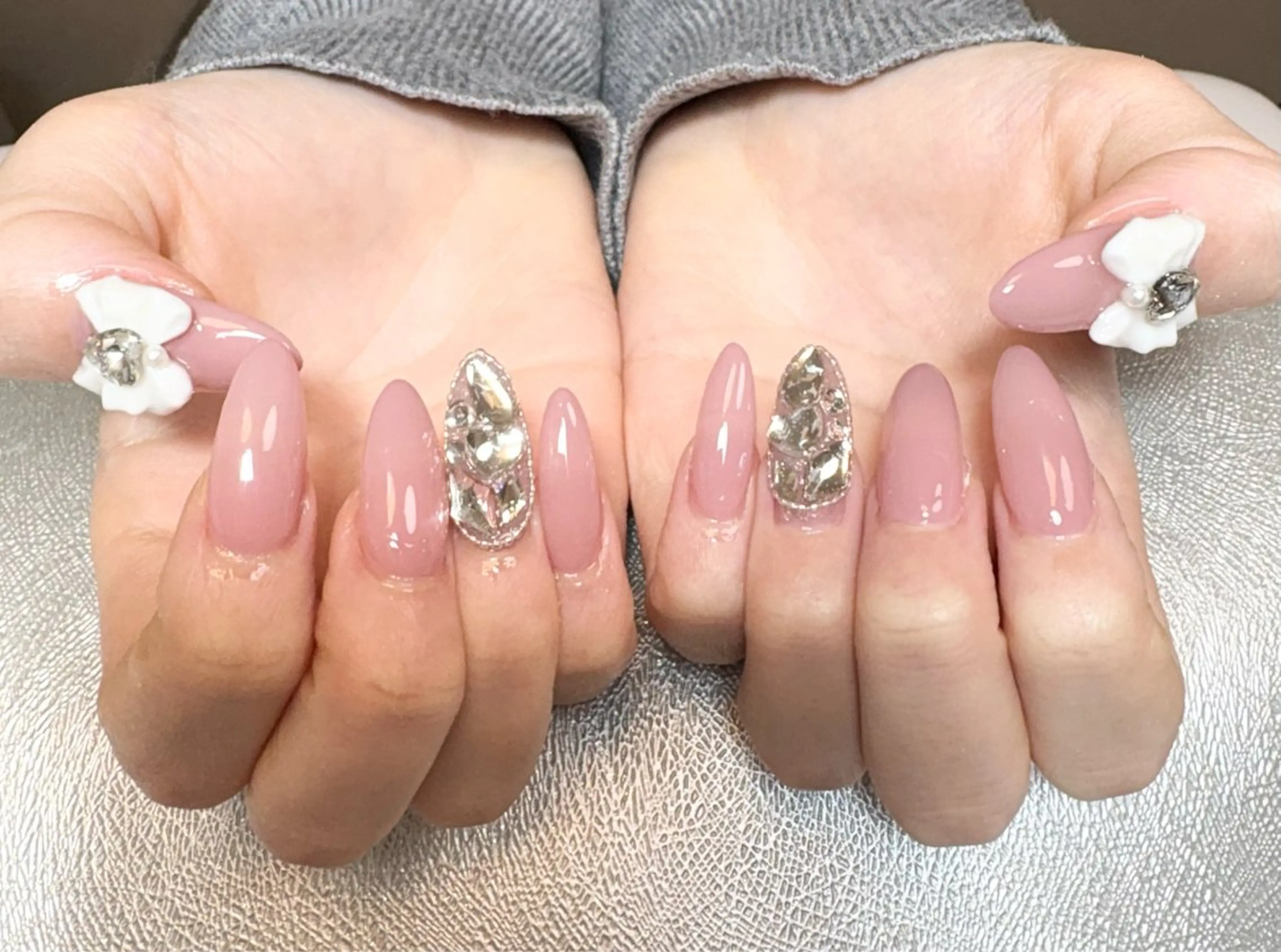 ネイル 韓国ネイル リボン ハンドネイル ✨韓国✨nail salonLumieのネイルデザイン