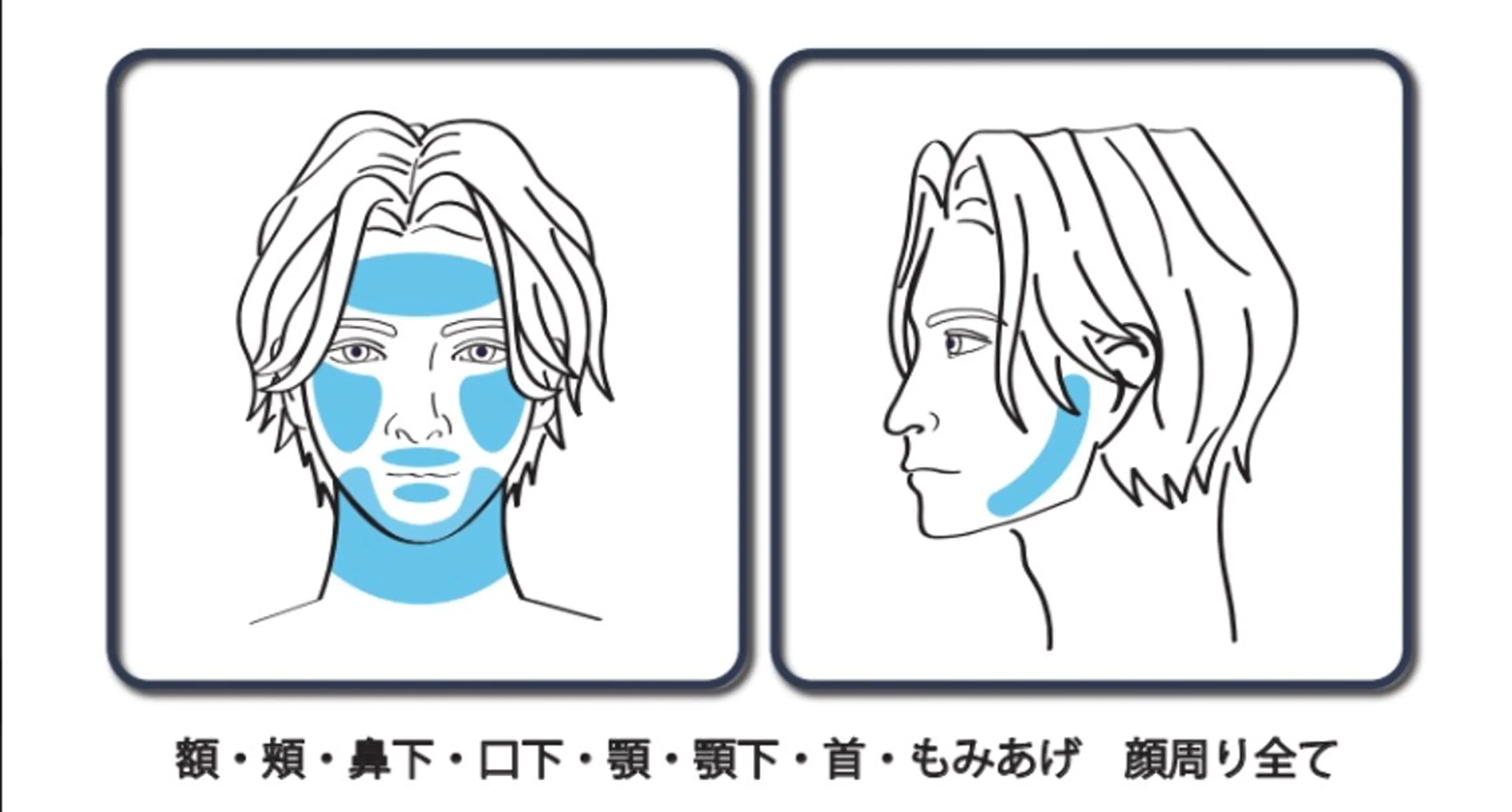 ヒゲ脱毛全顔の写真