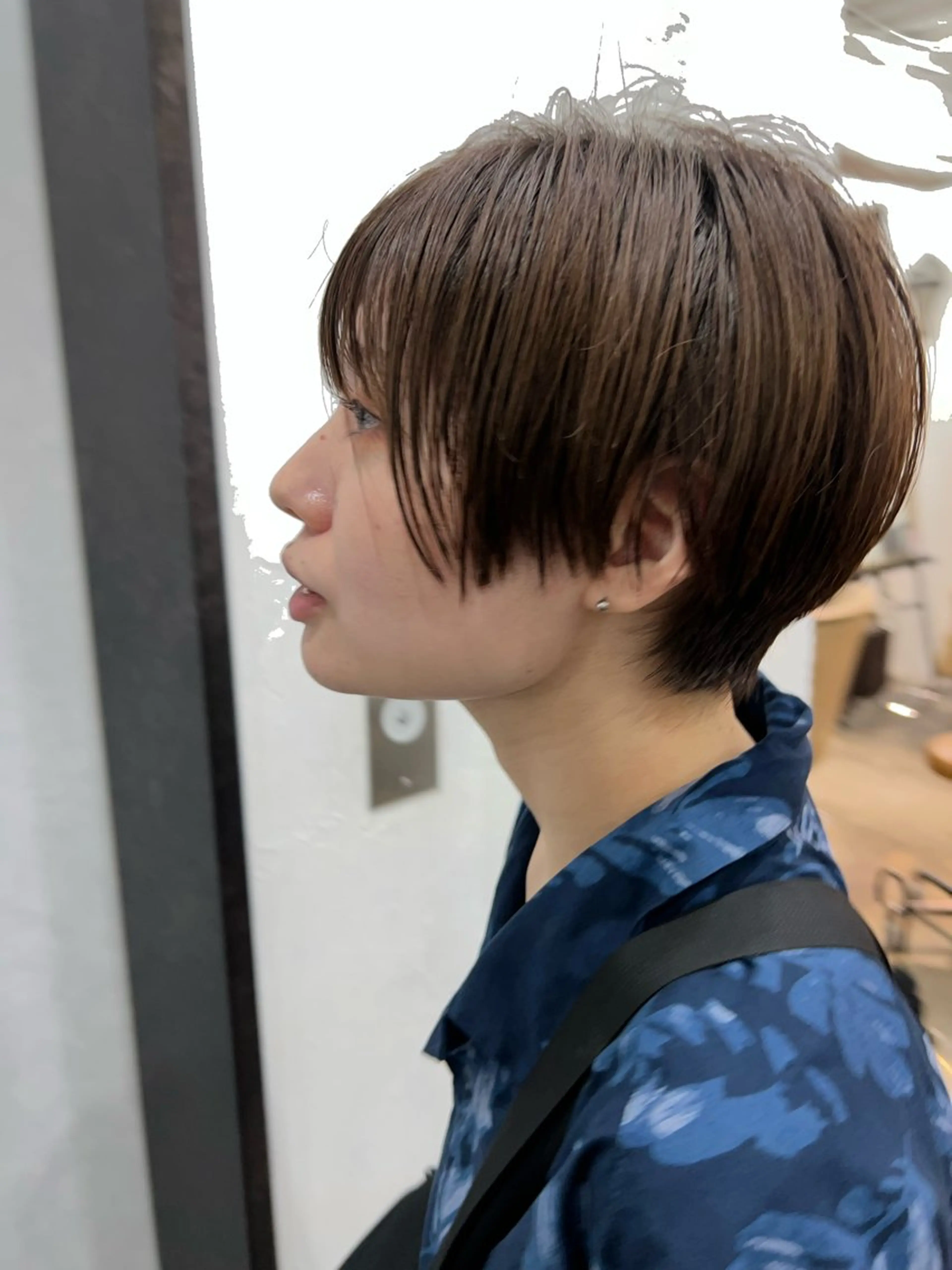 ショート カット 紙屋町ショート /ボブ　パーマ河内蓮のヘアスタイル