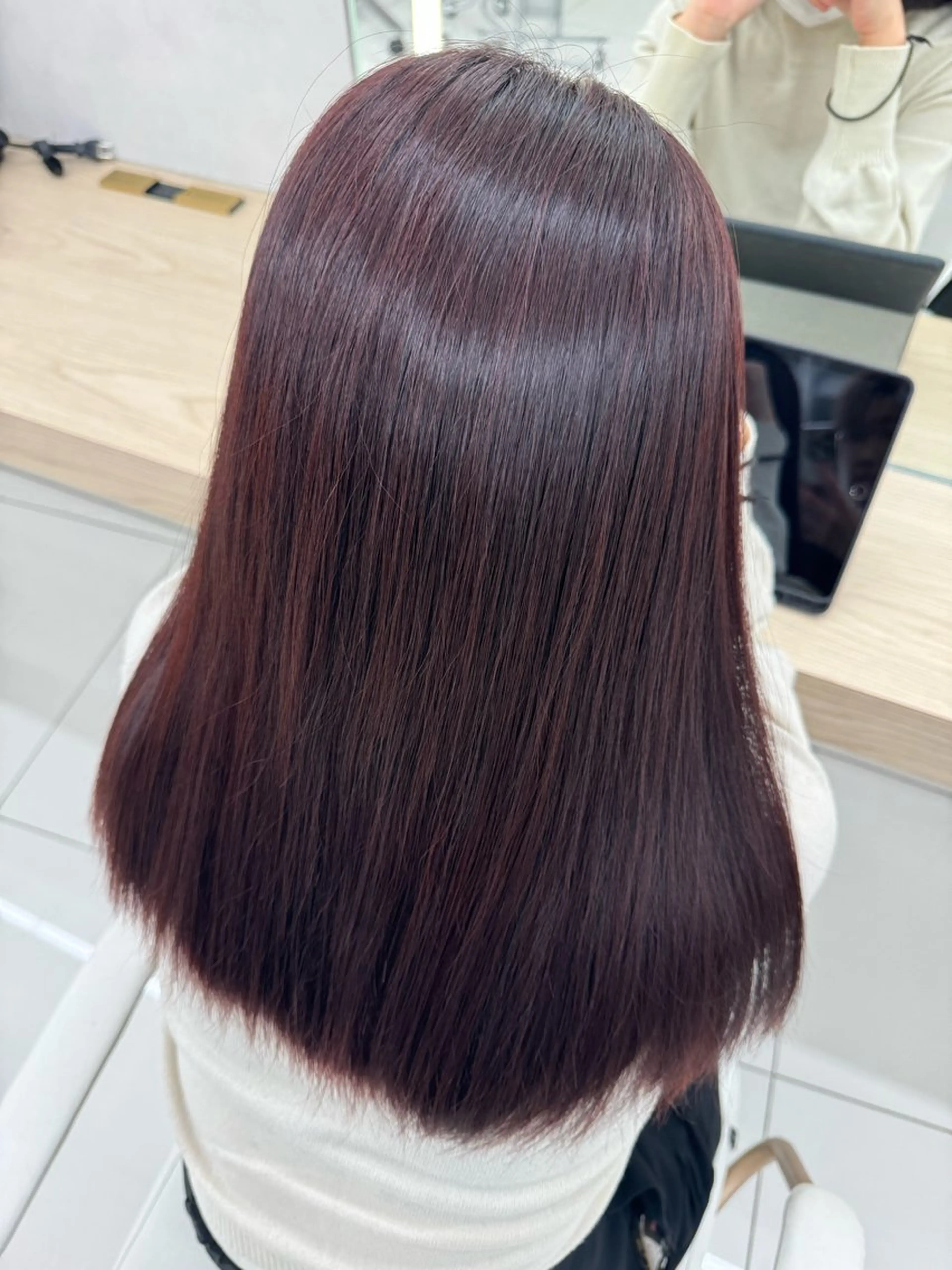 ロング ヘアカラー 顔まわりカット/ カラー/西野和裕のヘアスタイル