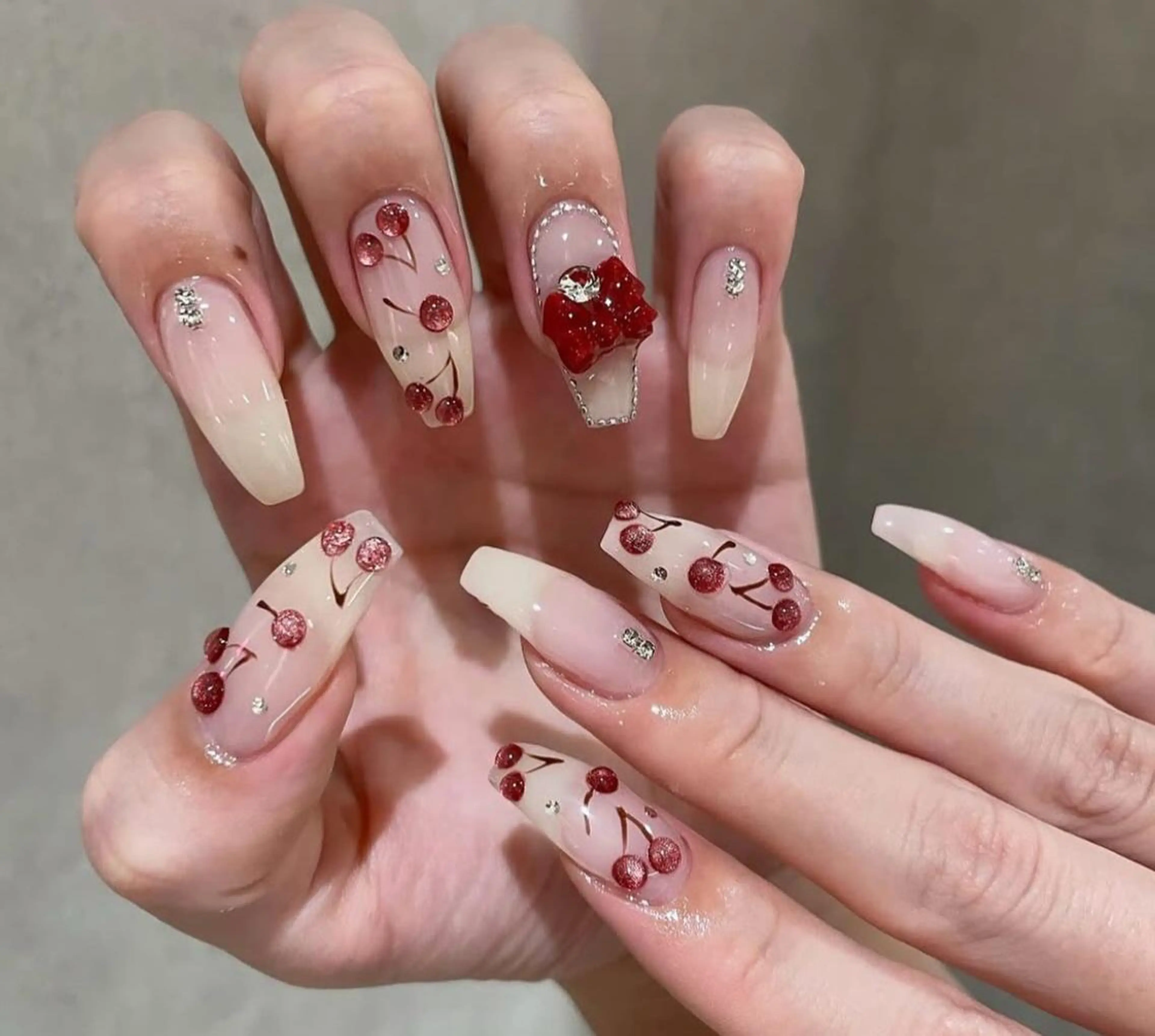 ネイル アートネイル クリアネイル 成人式 長さ出し フラッシュネイル ハンドネイル Ru na🍳のネイルデザイン