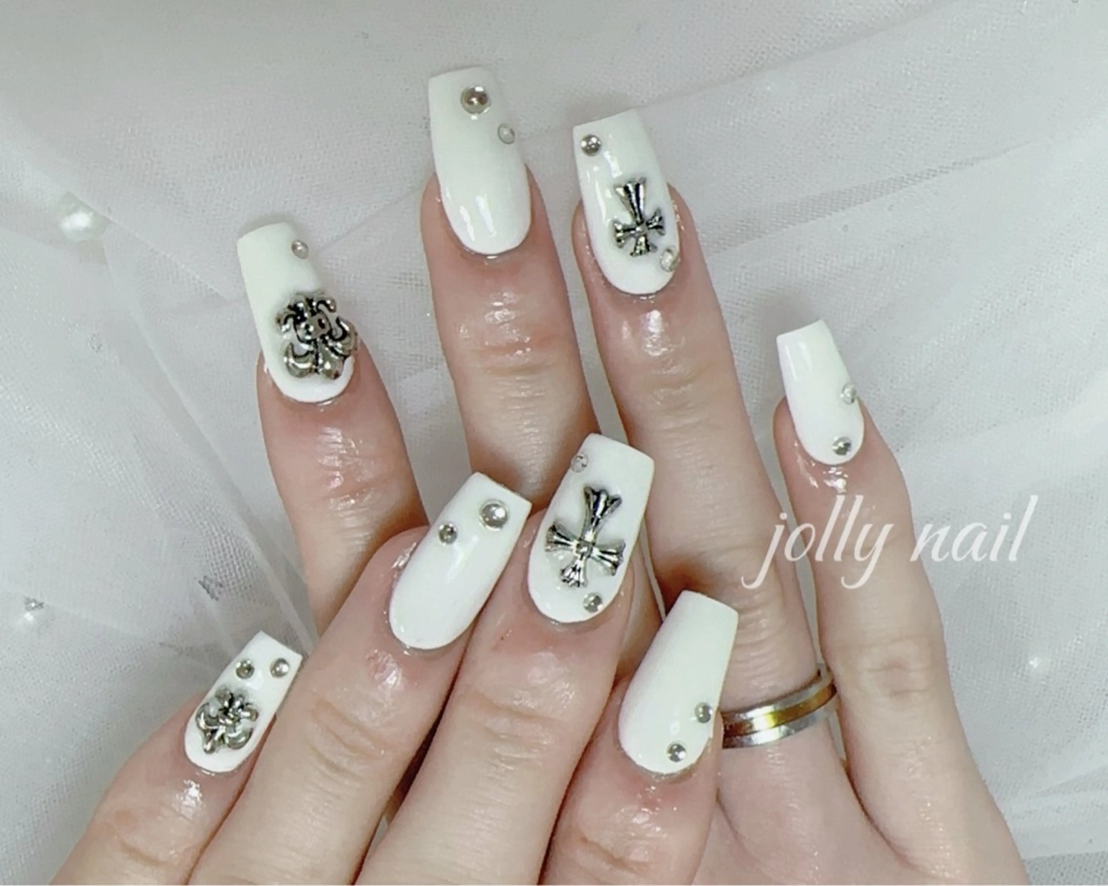 ネイル Jolly チップ長さだしのネイルデザイン